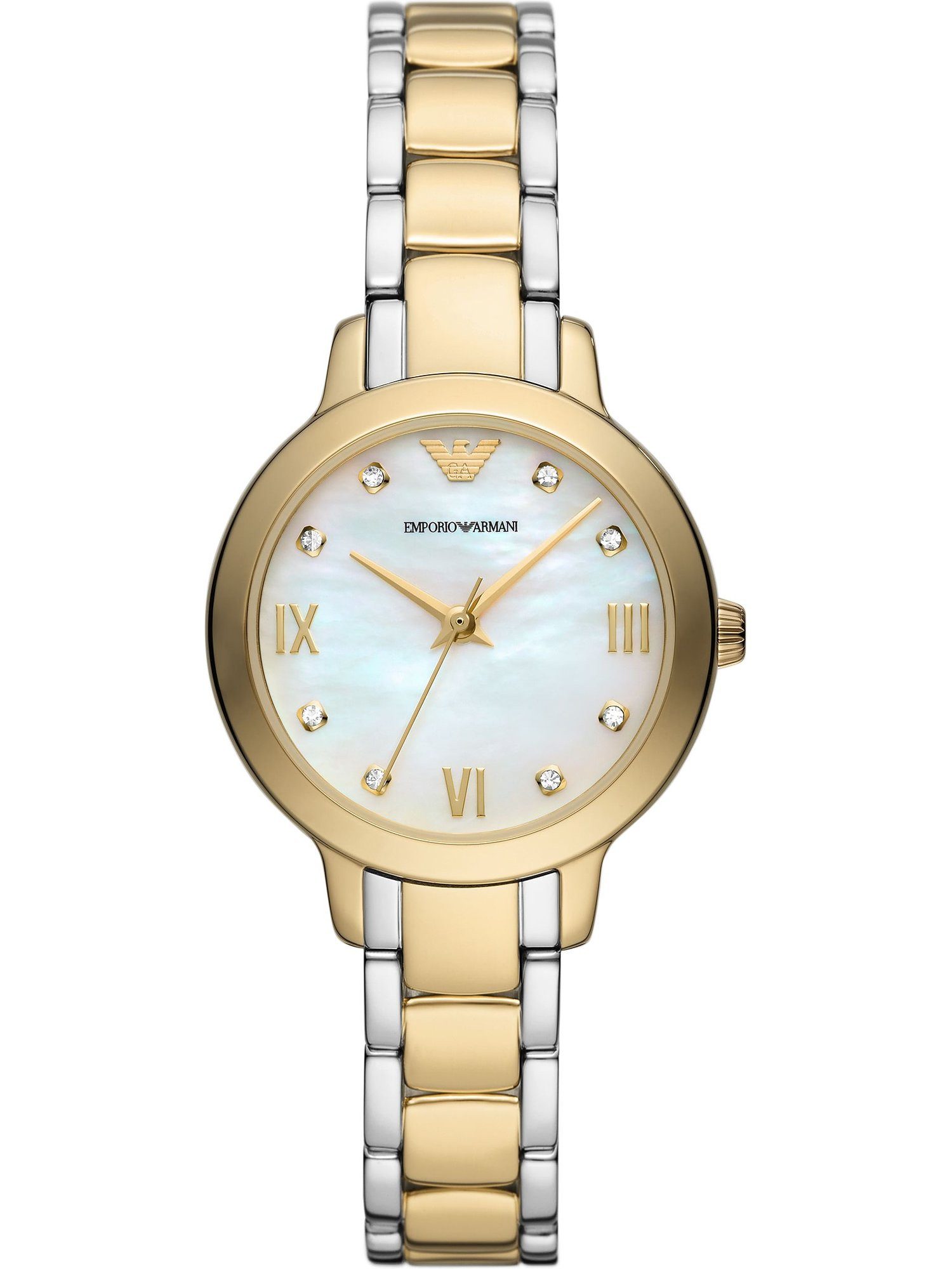 Emporio Armani Quarzuhr Emporio Armani Damen-Uhren Analog Quarz