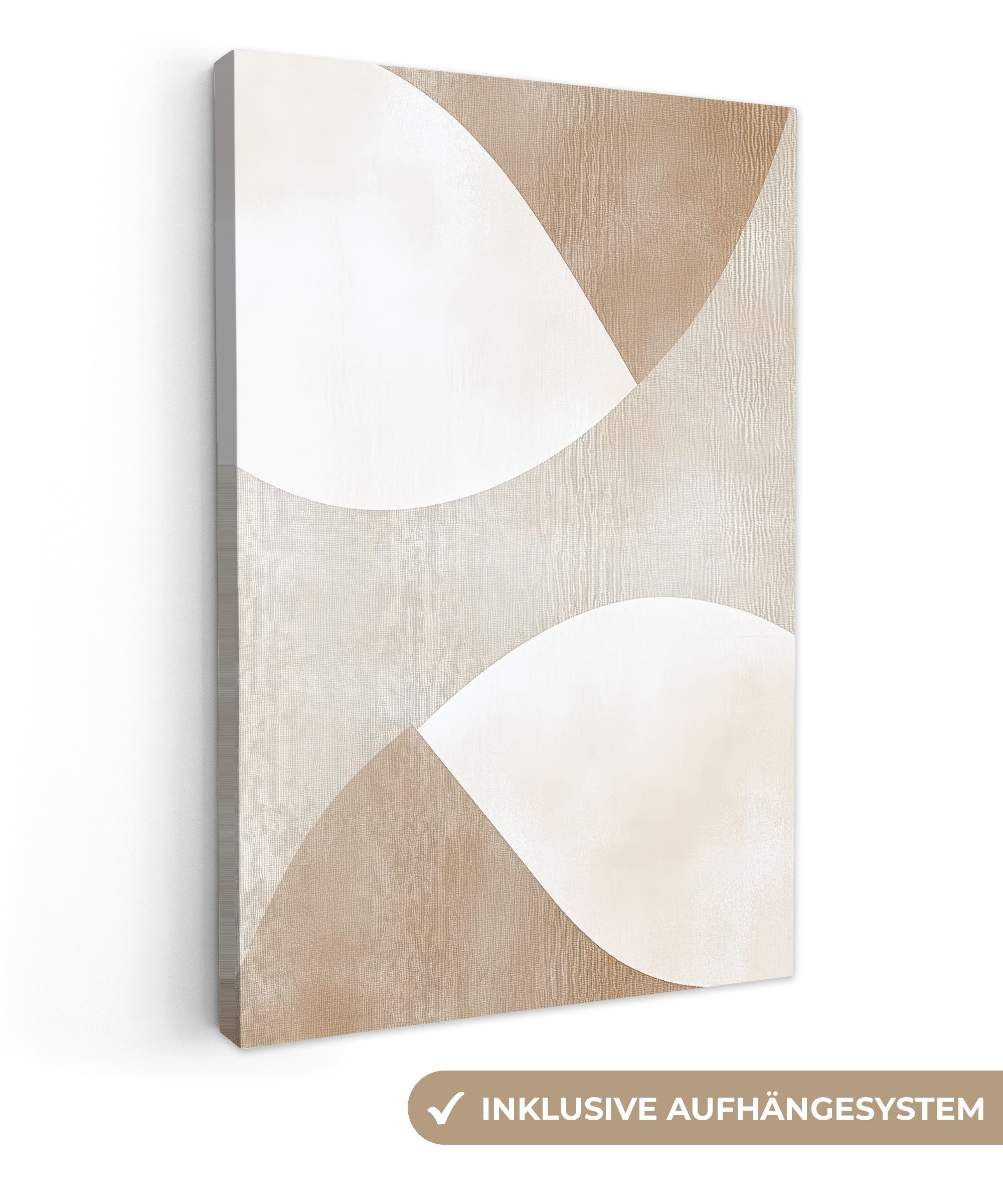 OneMillionCanvasses® Leinwandbild Braun - Japandi - Abstrakt, Fotodruck (1 günstig online kaufen