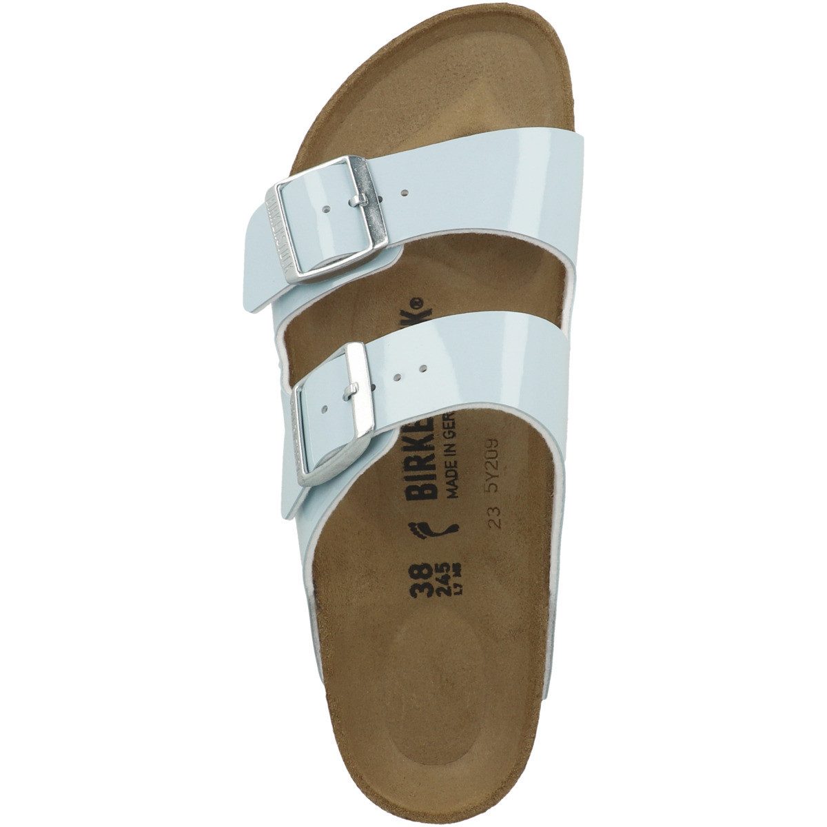 Birkenstock Arizona Birko-Flor Patent schmal Damen Pantolette Hausschuhe, Sandaletten, Mules, Pantoffeln, Slipper