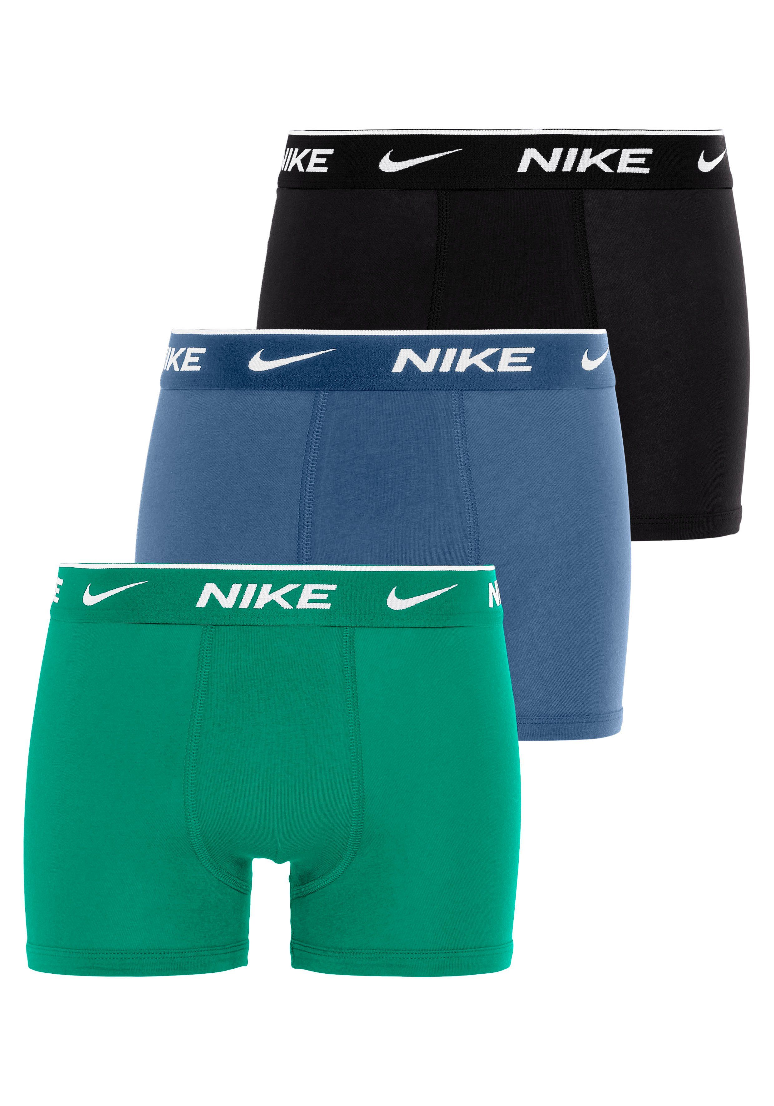 für 3-St., Boxershorts 3er-Pack) COTTON (Packung, Kinder 3PK BOXER schwarz grün, EVERYDAY blau, BRIEF Nike Sportswear