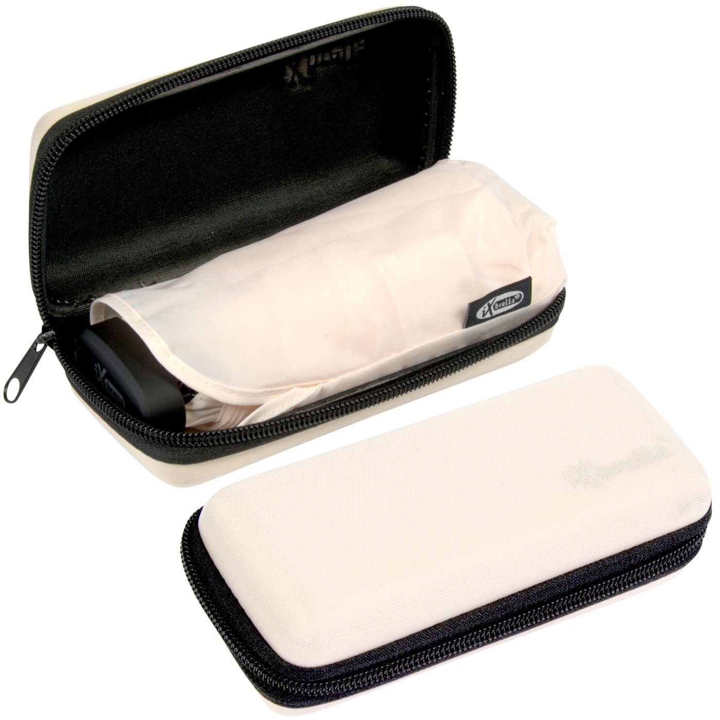 salt Schirm sea Handy Mini - winziger Softcase-Etui cm 15 Format, iX-brella Taschenregenschirm Ultra im mit hellrosa ultra-klein,