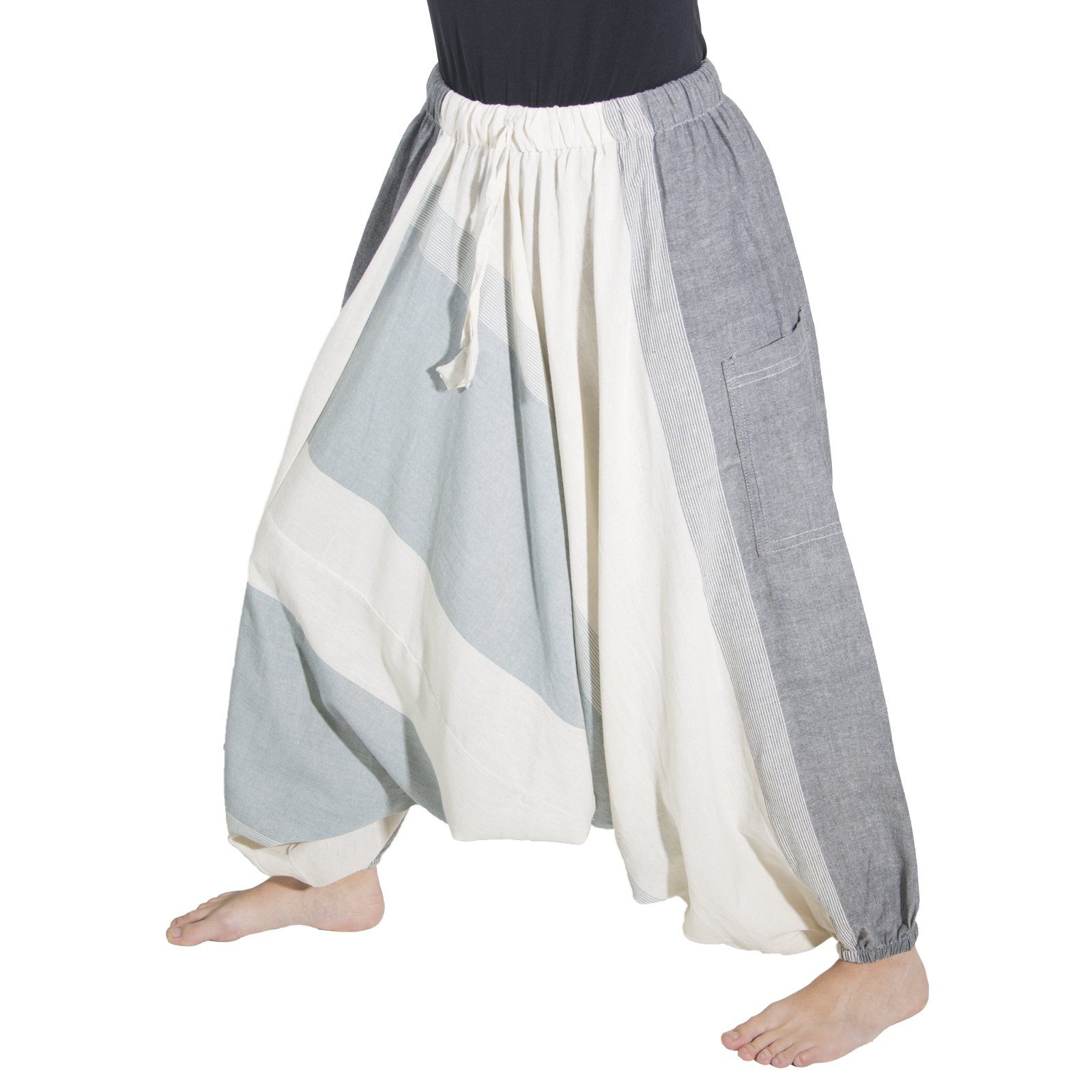 KUNST UND MAGIE Haremshose Unisex Haremshose onesize Bunt Hippie Goa Boho Baggy Pluder-Hose – Bild 2 von 5
