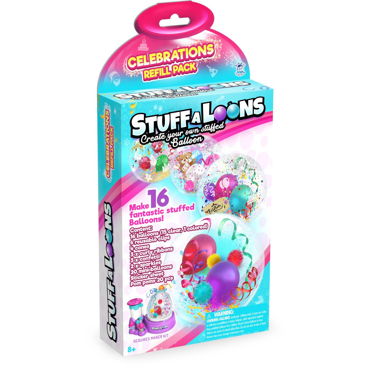 BOTI Dekoobjekt STUFFALOONS - Celebrations Refill Pack, Nachfüllset für die Stuffaloons Maker Station