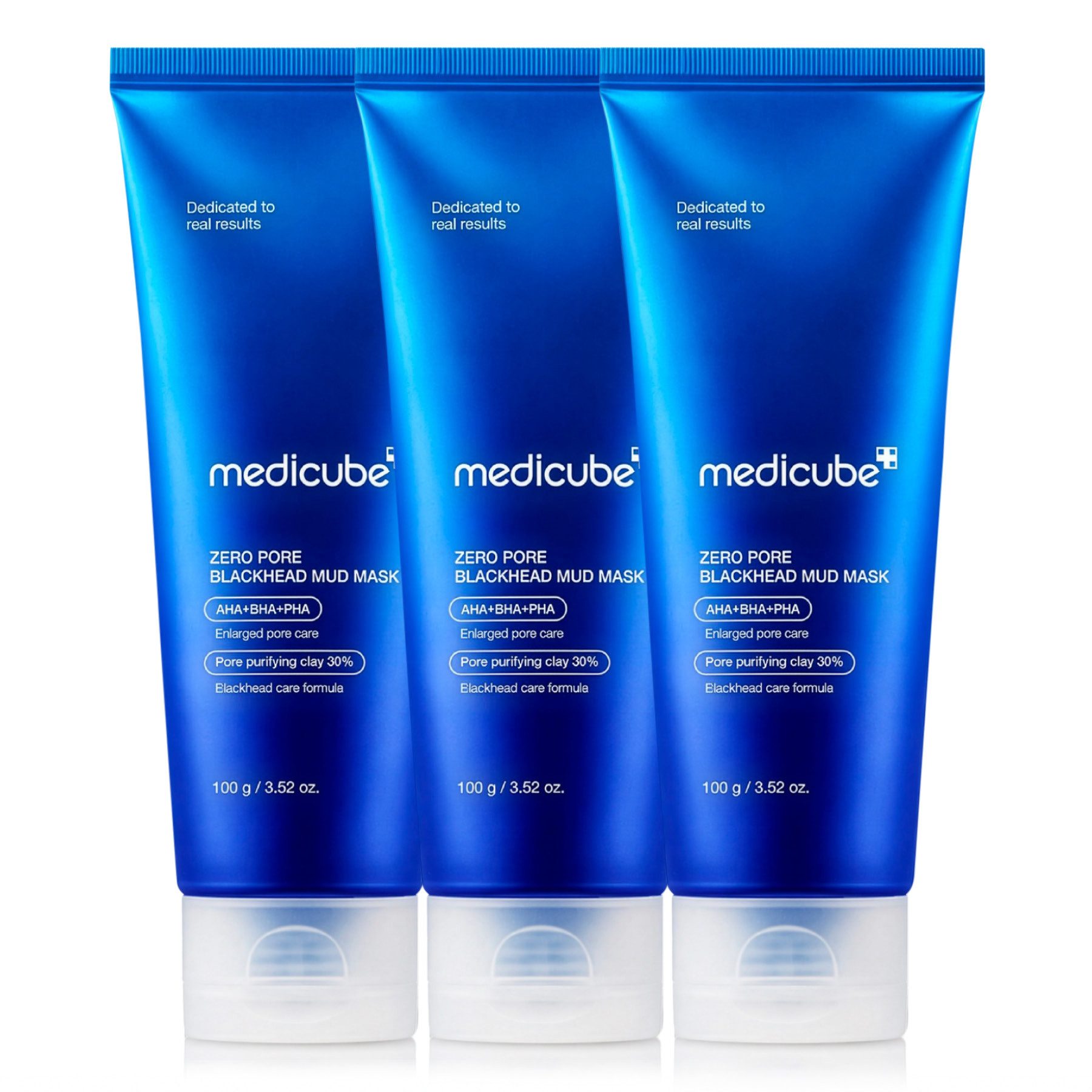 Medicube Gesichtsmaske Mitesser Porenreinigender Medicube Zero Pore Blackhead Mud Mask, 3-tlg., Akne, Mitesser, Übermäßiges Öl, Verstopfte Poren,Gesichtsmaske