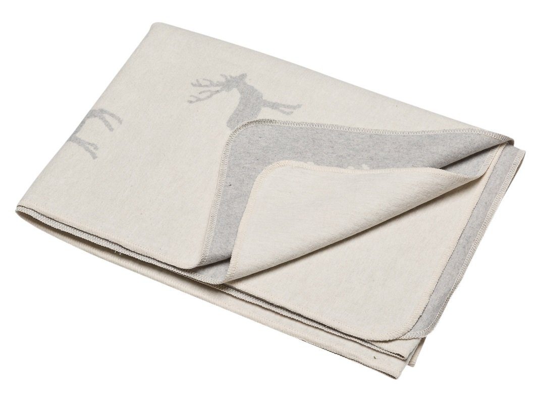 Wohndecke Silvretta 'Hirsche allover' 140 x günstig online kaufen