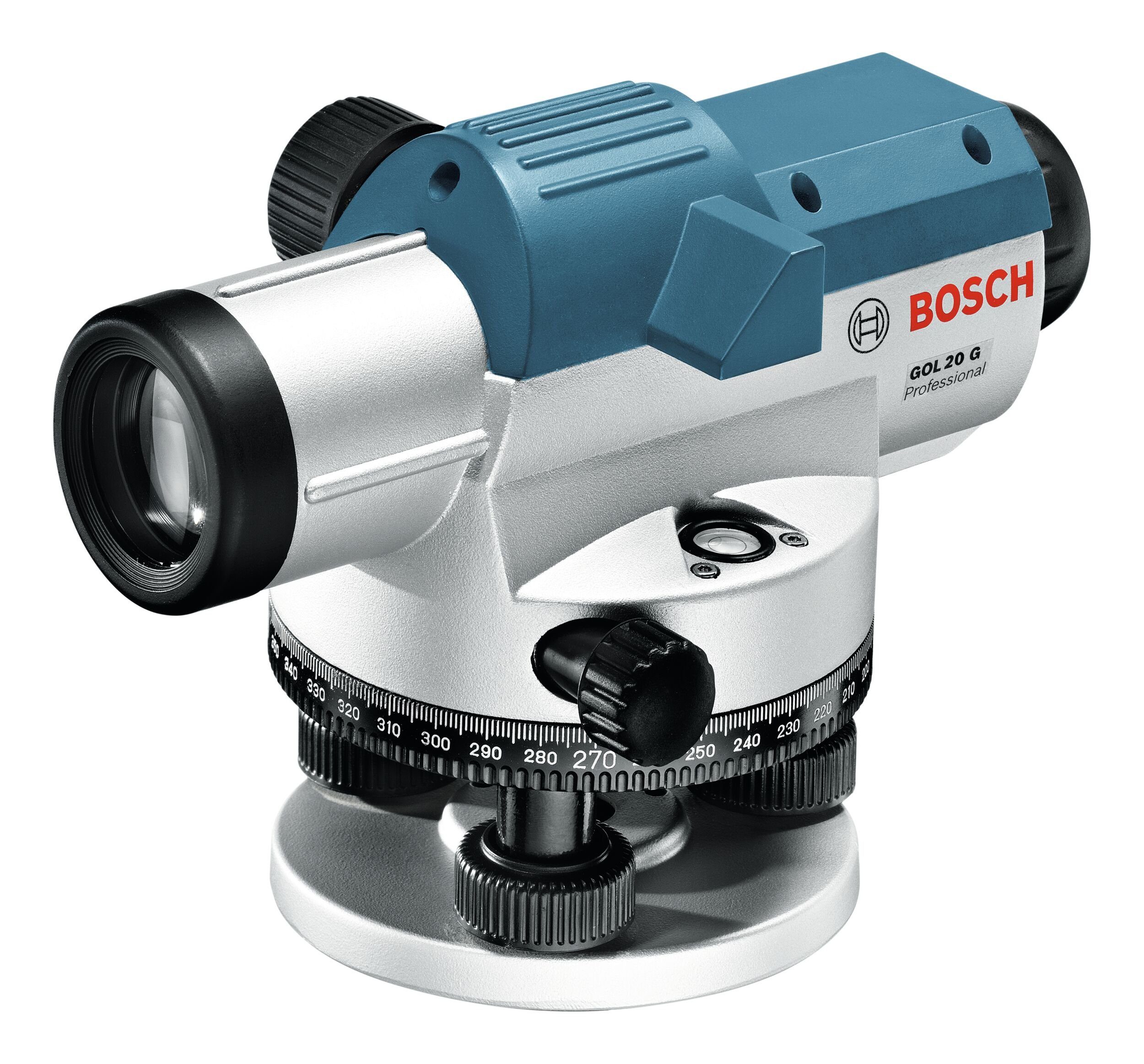 Bosch Professional Nivelliergerät GOL 20 G, Optisches m. m. Baustativ BT 160 u. Messstab GR 500 - im