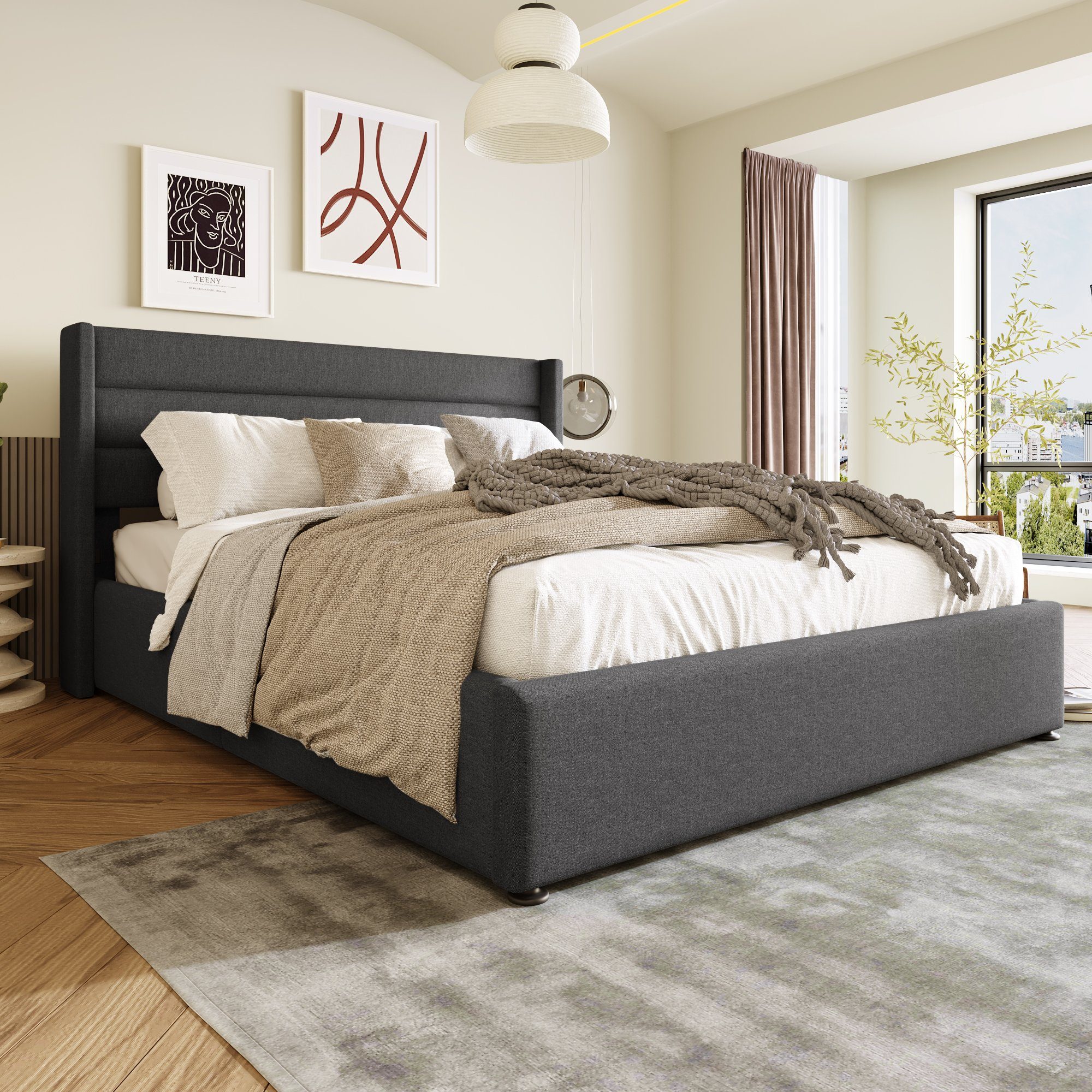 Flieks Funktionsbett cozy, Polsterbett Stauraumbett Hydraulisches günstig online kaufen