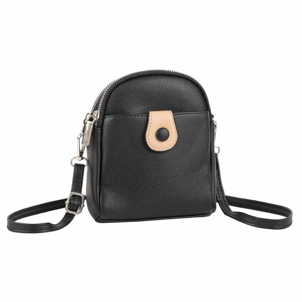 ITALYSHOP24 Schultertasche Damen Tasche Minibag Umhängetasche Geldbörse Handytasche Crossover, Brusttasche Bodybag Crossbody Hüfttasche Clutch leicht Gewicht