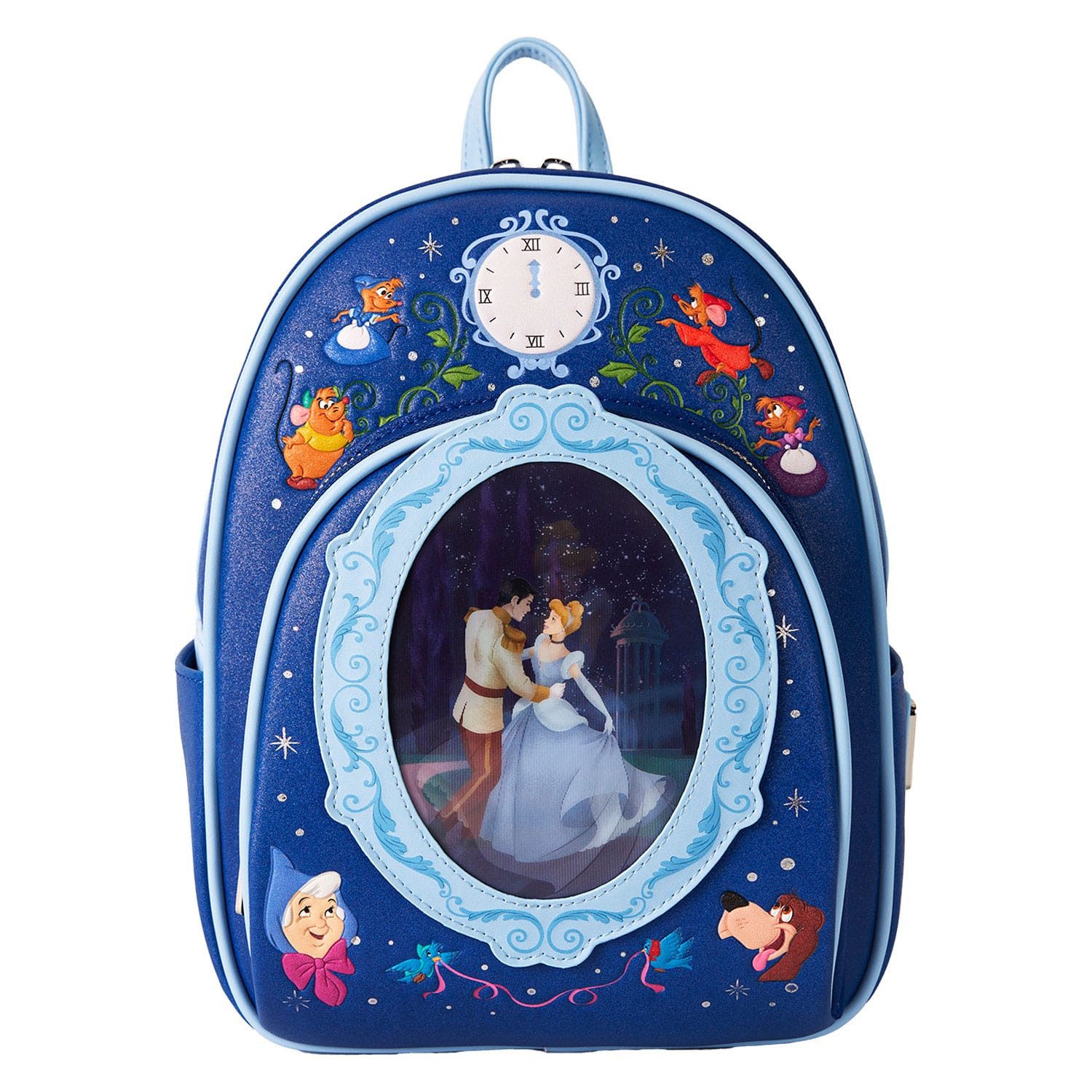 Loungefly Minirucksack Disney by Loungefly Mini Rucksack 75th Cinderella Lenticular (1-tlg), hochwertig und detailliert