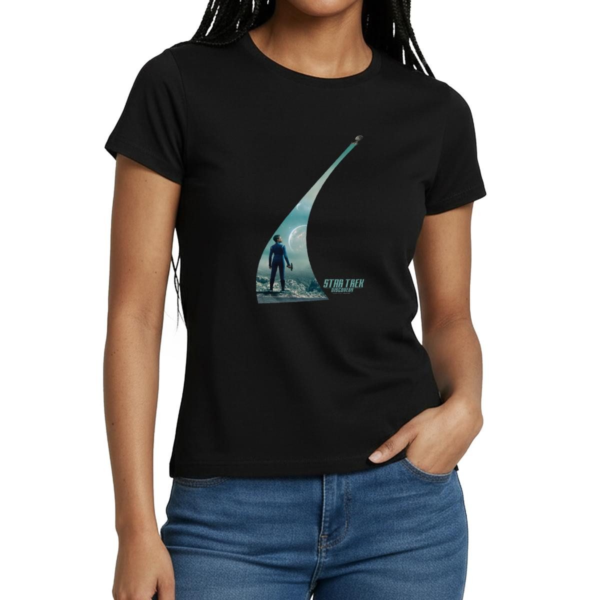 T-Shirt Star Trek Discovery Michael Burnham Phaser Frauen T-Shirt