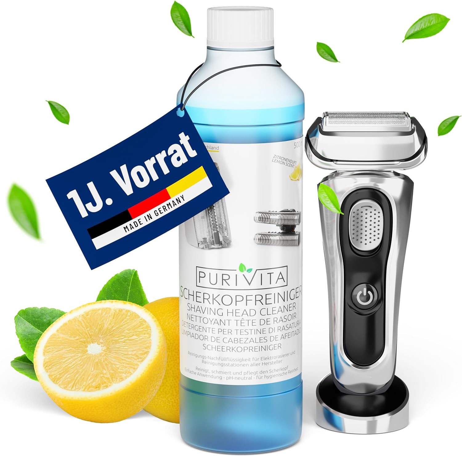 Purivita PURIVITA® Scherkopfreiniger Nachfüllflüssigkeit 500ml Scherkopfreiniger