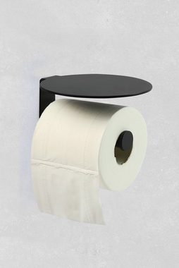 Ambrosya Toilettenpapierhalter Toilettenpapierhalter mit Ablage - Klopapierhalter WC Rollenhalter, Wandmontage