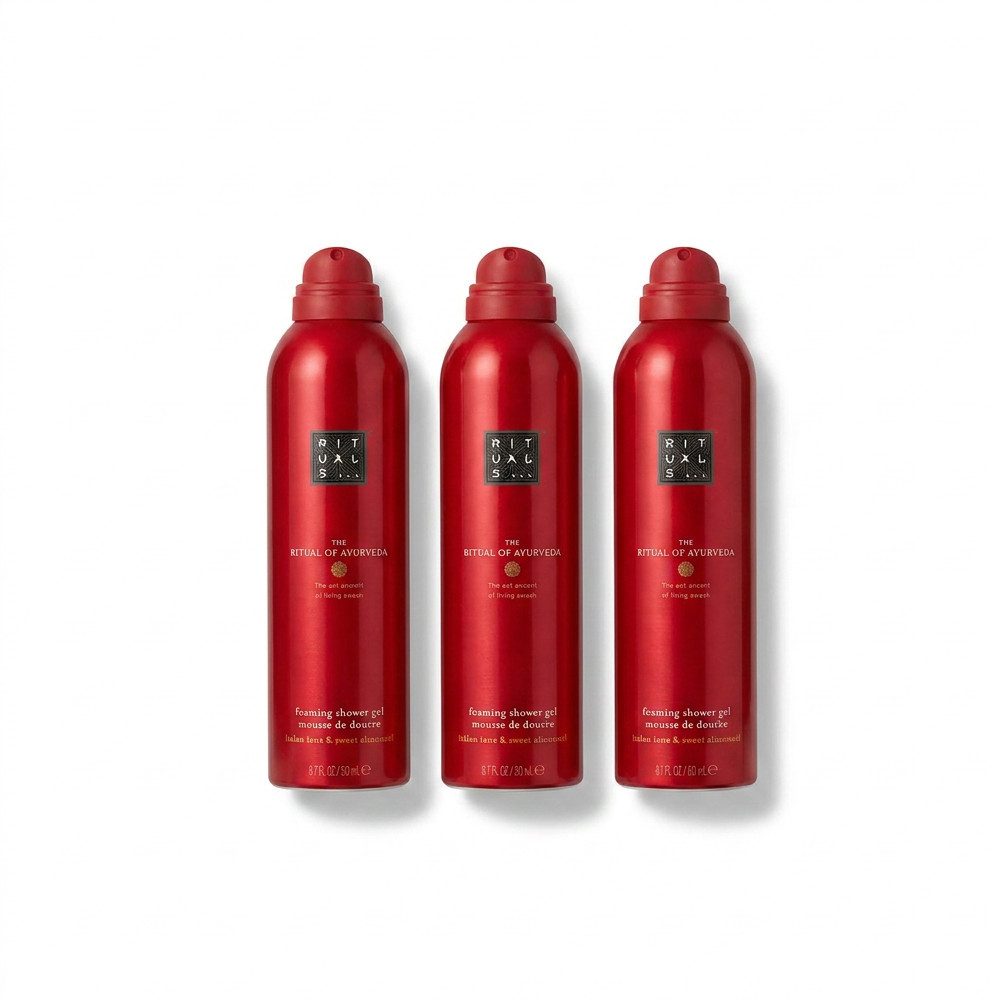Rituals Duschgel Rituals Duschschaum The Ritual Of Ayurveda 3er Set, 1-tlg., Vorteilspack mit drei Duschschäumen für täglichen Genuss