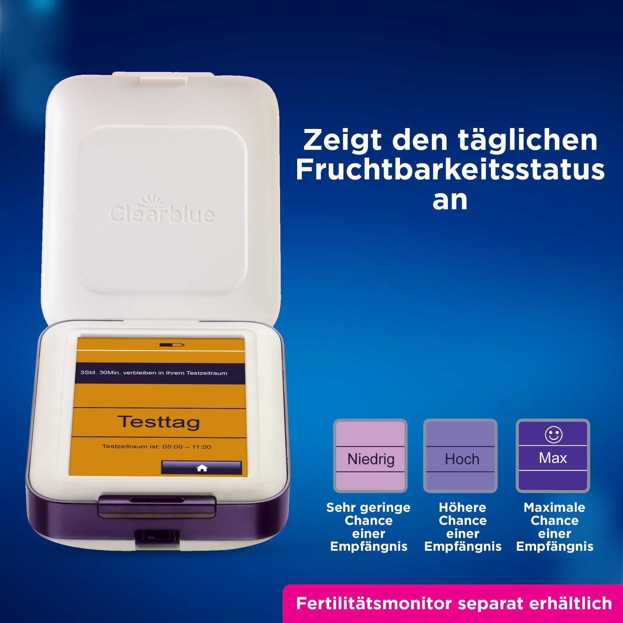 Clearblue Ovulationstest Fertilitätsmonitor Teststäbchen - 20St. + 4 Schwangerschaftstests, 1-tlg.