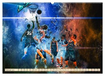 CALVENDO Wandkalender Basketball extrem (Premium, hochwertiger DIN A2 Wandkalender 2023, Kunstdruck in Hochglanz)