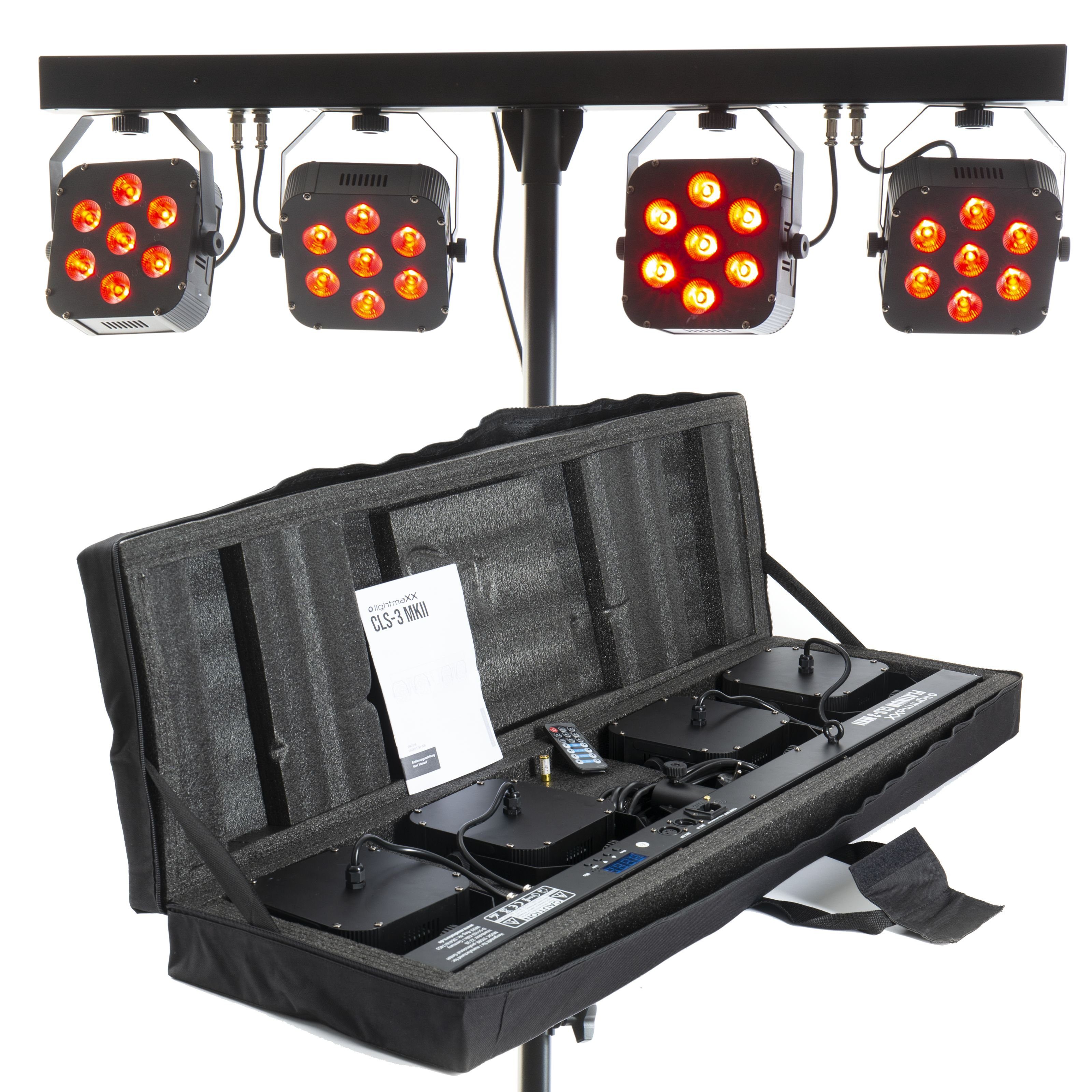 lightmaXX LED Scheinwerfer, LED Scheinwerfer Set, RGBW Scheinwerfer, Mobile DJs