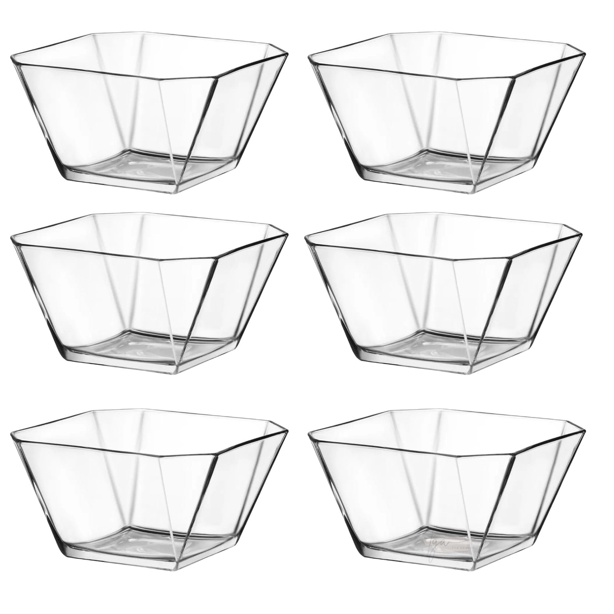 LAV Dessertschale Vorspeise BLEI FREI 6er Dessertschale Glasschalen Schüssel Glas 300cc, Glas, (6-tlg)
