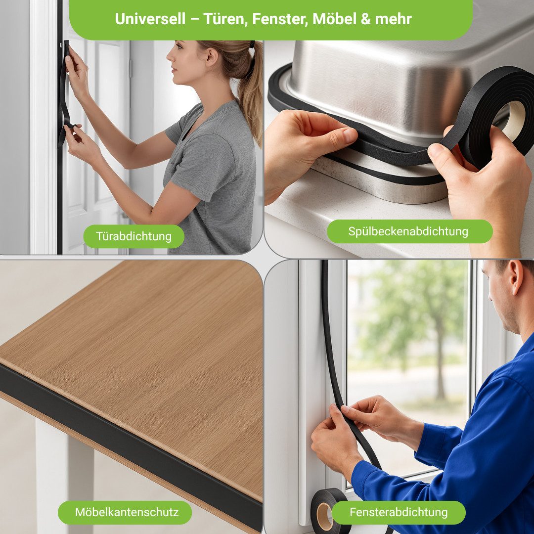 varivendo Verlegeband Zugluftdichtung selbstklebend 20 m x 30 mm (Rollen, 2 günstig online kaufen