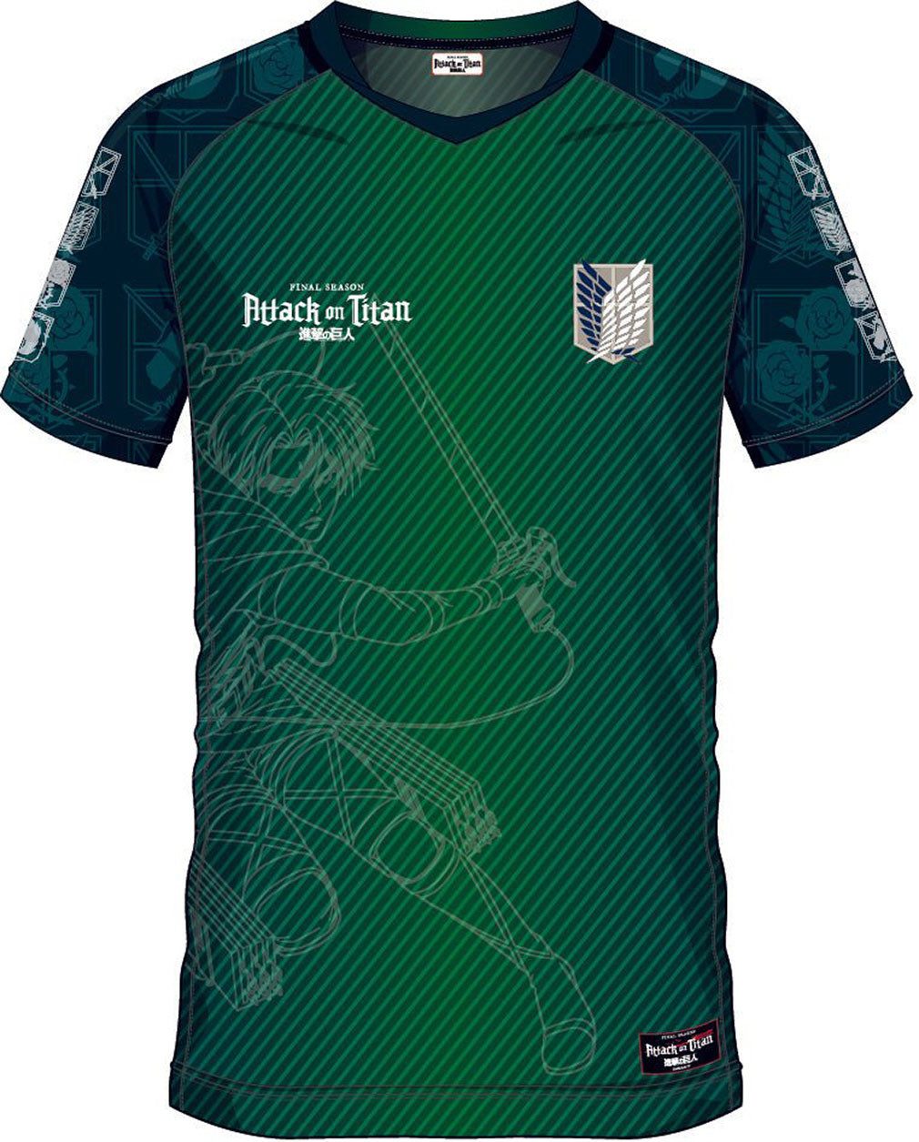 CottoCloud Jaeger Flying T-Shirt da Donna AOT Titan on Attack, Dimensione:XS