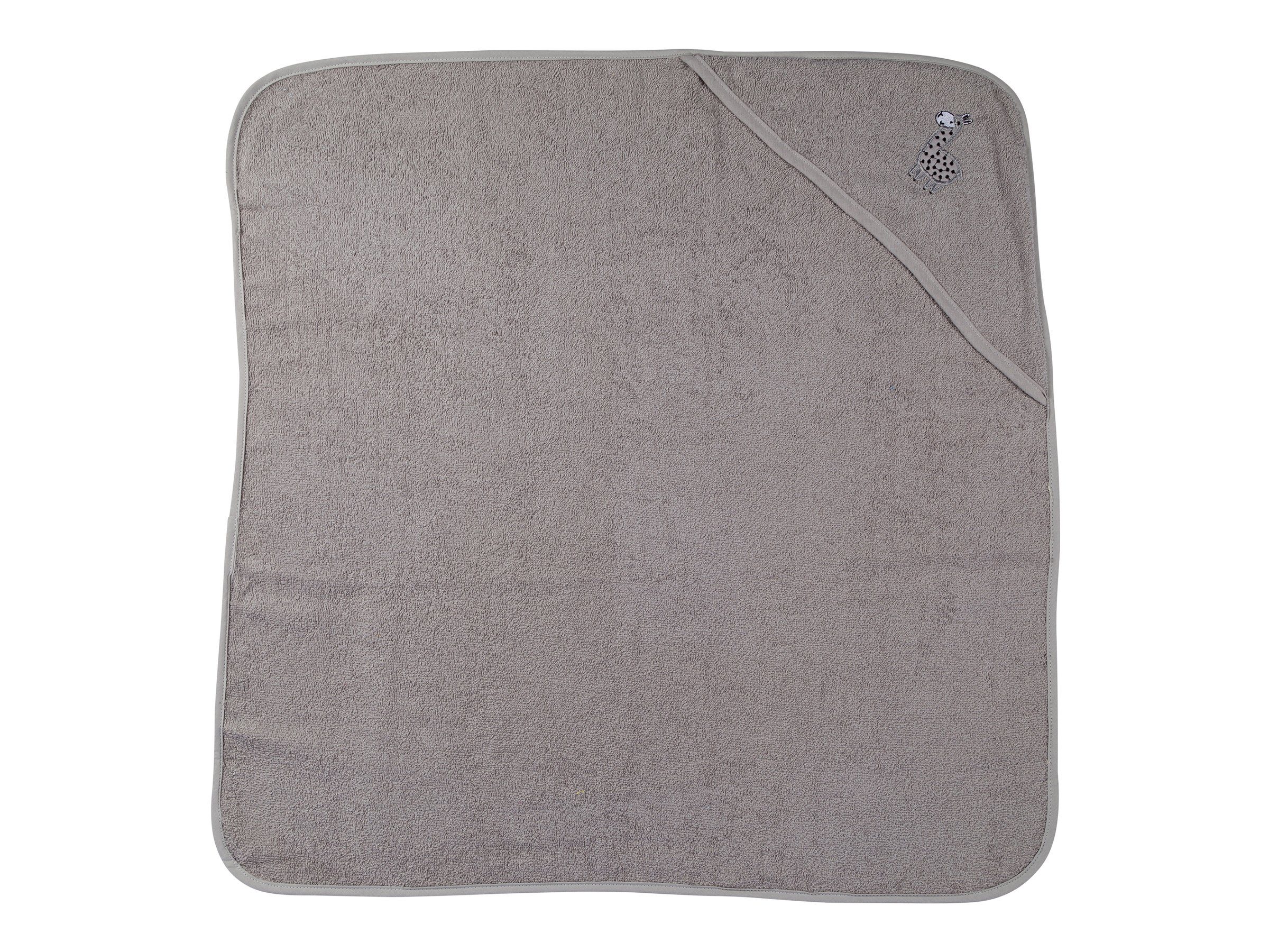 Kuscheliges Grau cm, Farben 80x80 Kapuzenhandtuch für Clinotest Handtuch verschiedene Babys,