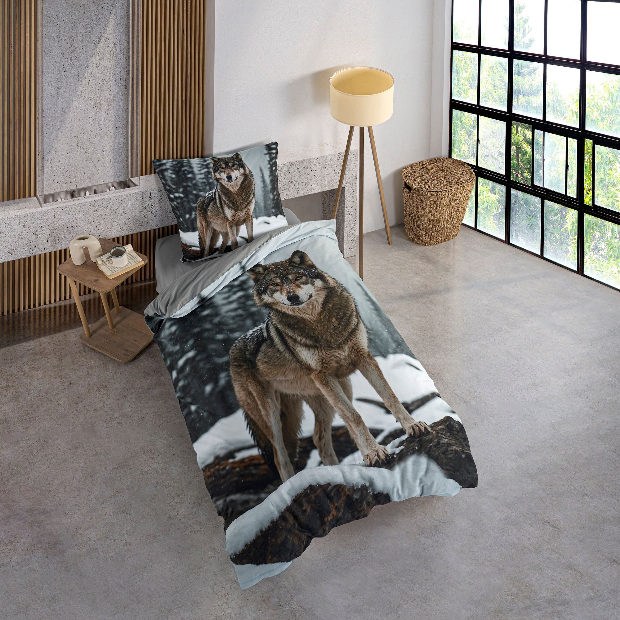 KK Kinderbettwäsche Bettwäsche Set mit Wolf günstig online kaufen