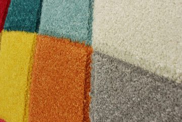 Teppich Rhumba, FLAIR RUGS, rechteckig, Höhe: 10 mm, fußbodenheizungsgeeignet, strapazierfähig, buntes Muster, Rauten