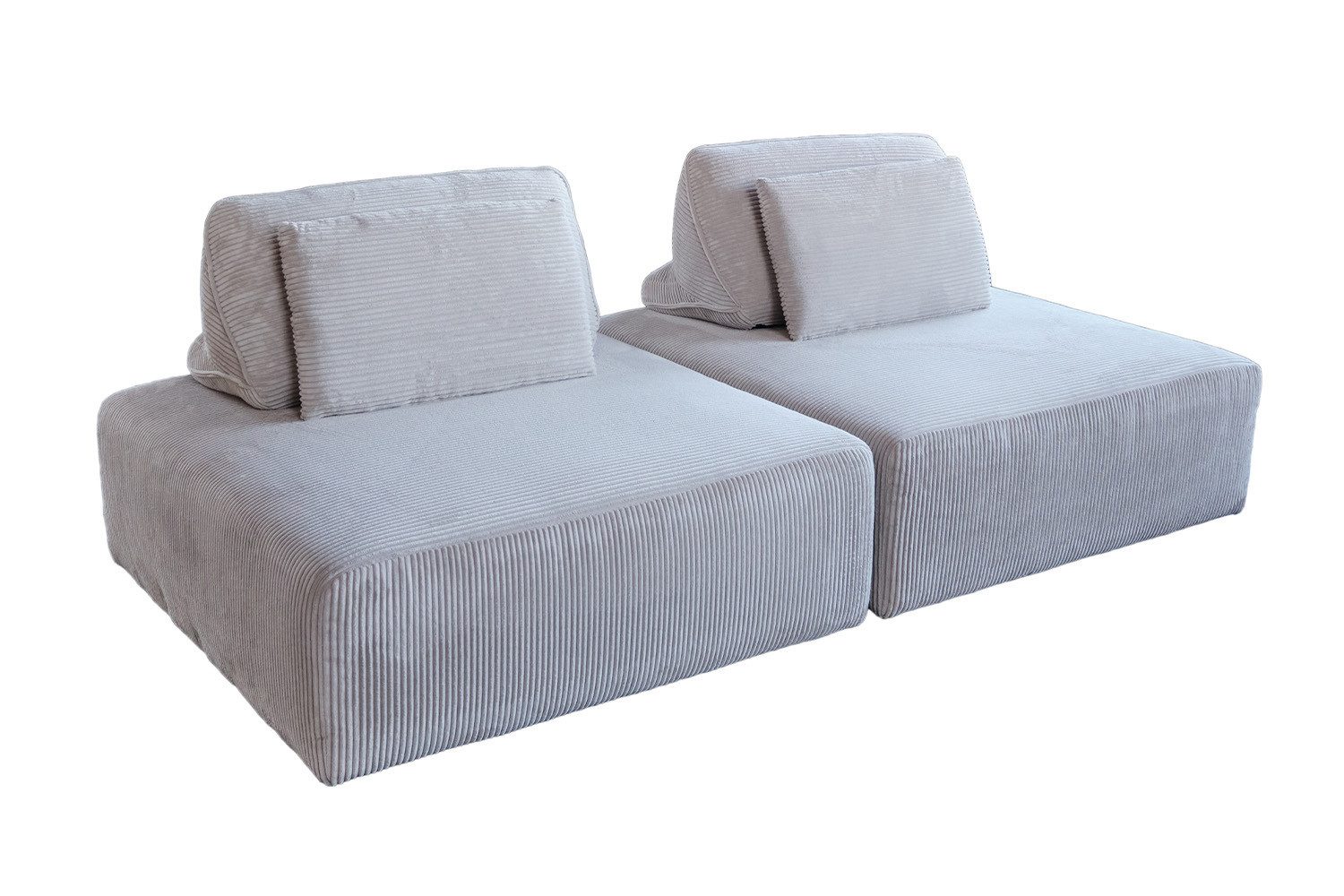 KAWOLA Sofa WIOLO SOFT Cord Sofa - Modular - Komfortabel & Flexibel - Wohnzimmer, Modulsofa mit Cordbezug. Abziehbar & vielseitig. 2 Module.