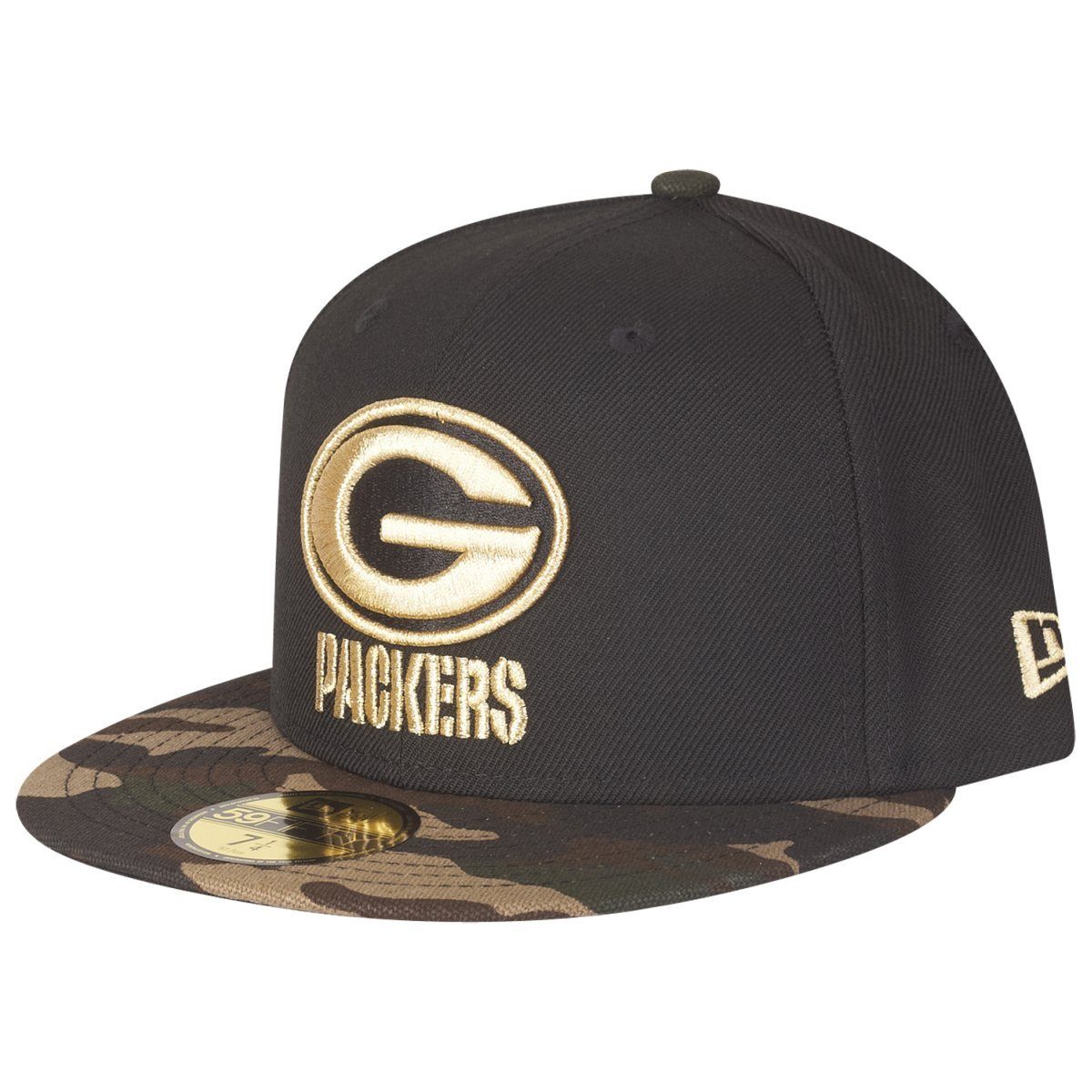 GOLD Green 59Fifty Packers New Fitted Bay Cap Era
