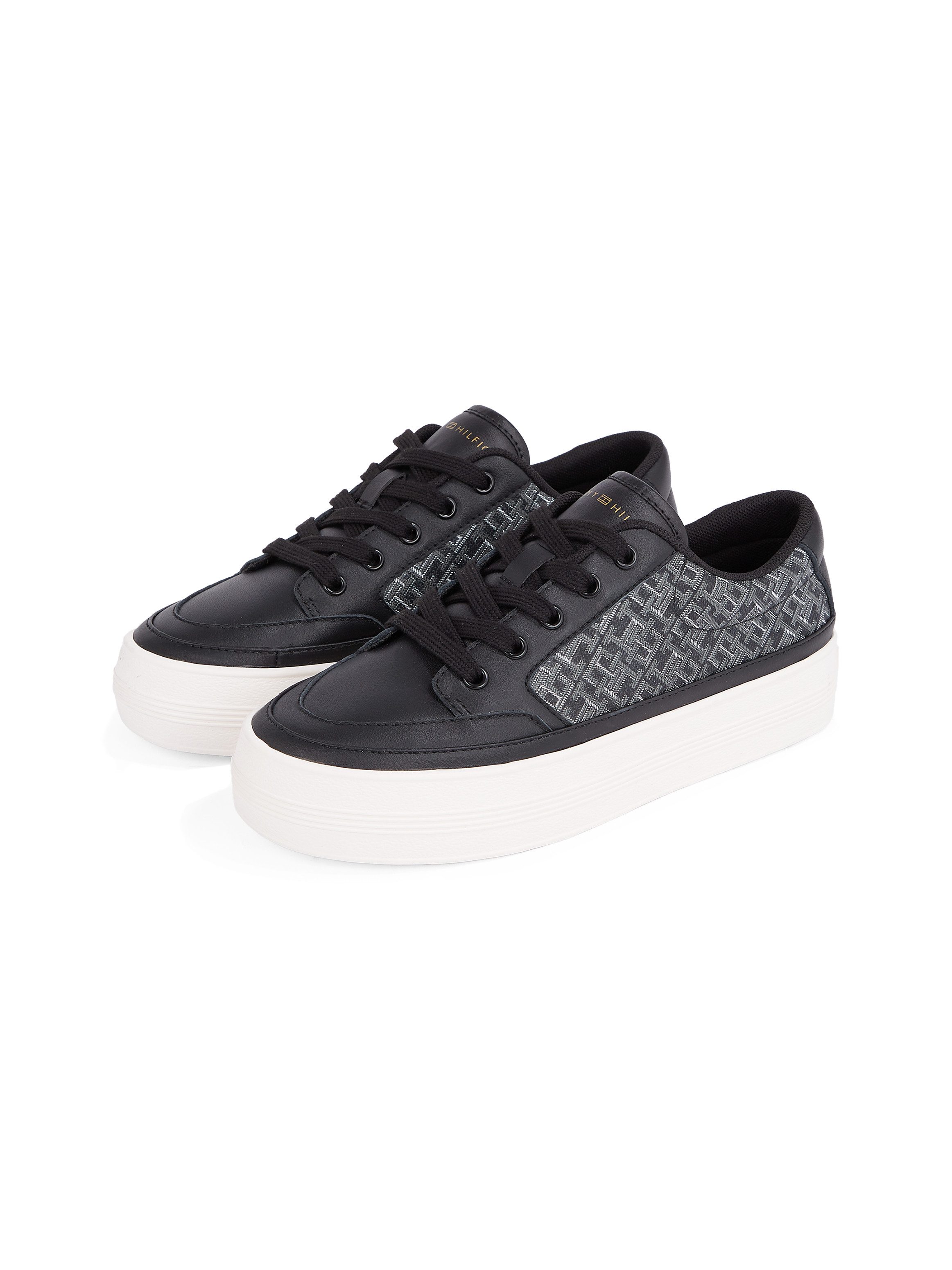 Tommy Hilfiger VULC LEATHER SNEAKER MONOGRAM Plateausneaker, Freizeitschuh, günstig online kaufen