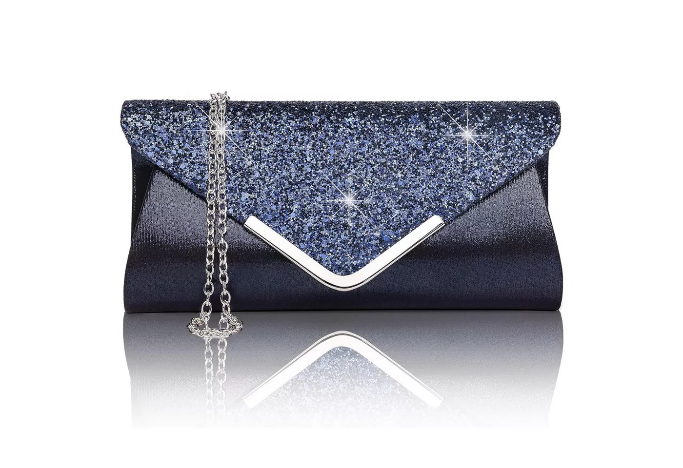MOPUEA Abendtasche Pailletten Clutch Damen Abendtasche Schulter Umhängetasche (Einzelpack, 1 x Glitzer Clutch mit abnehmbarer Schulterkette), Glitzernd, elegant, vielseitig, leicht, große Kapazität