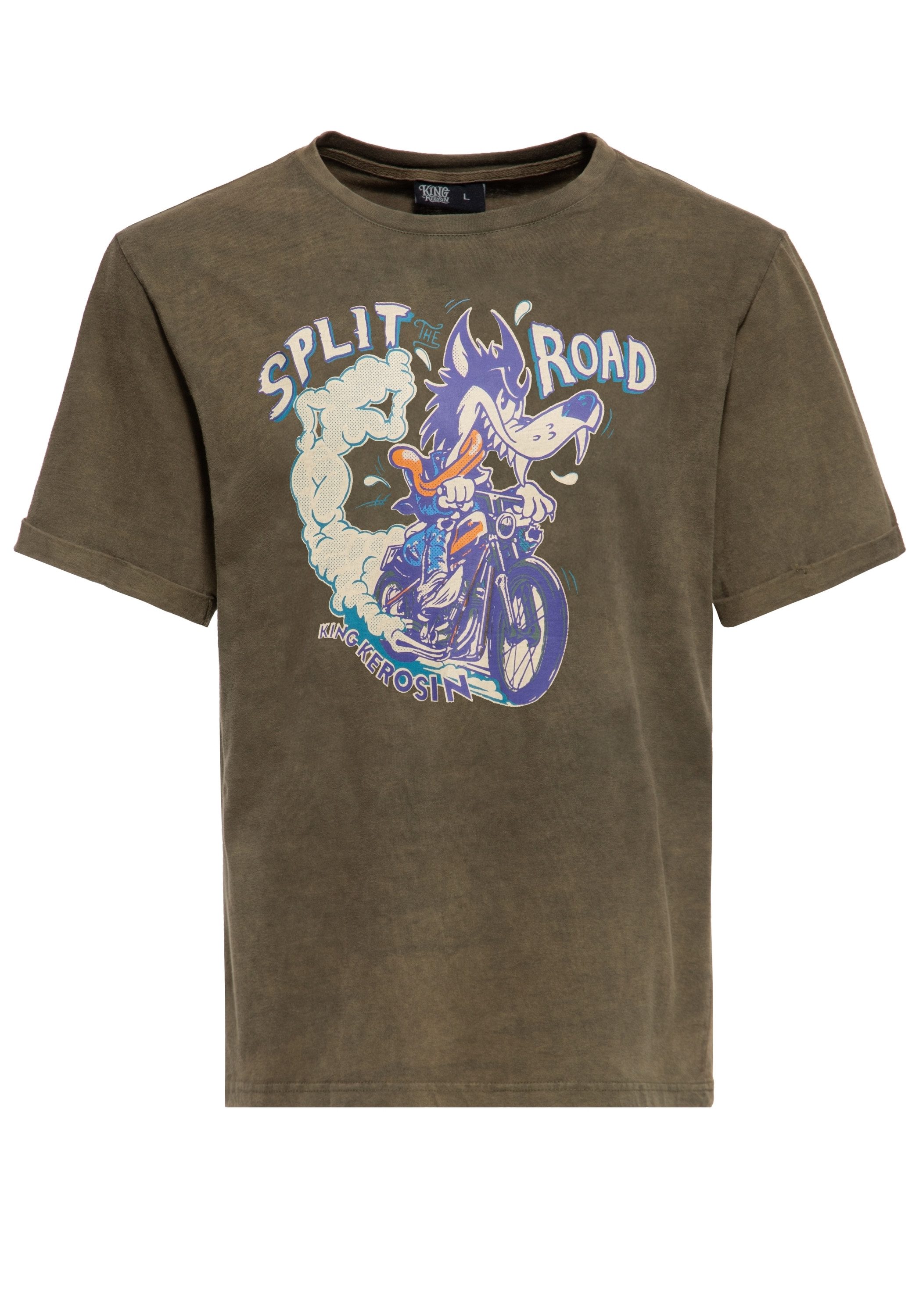 Print-Shirt Split The Road