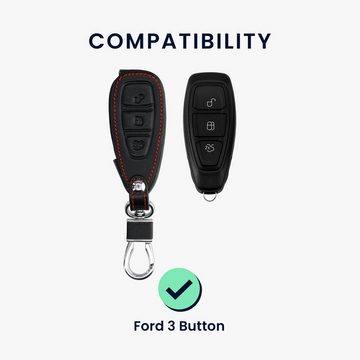 kwmobile Schlüsseltasche Autoschlüssel Hülle für Ford (1-tlg), Kunstleder Schutzhülle Schlüsselhülle Cover