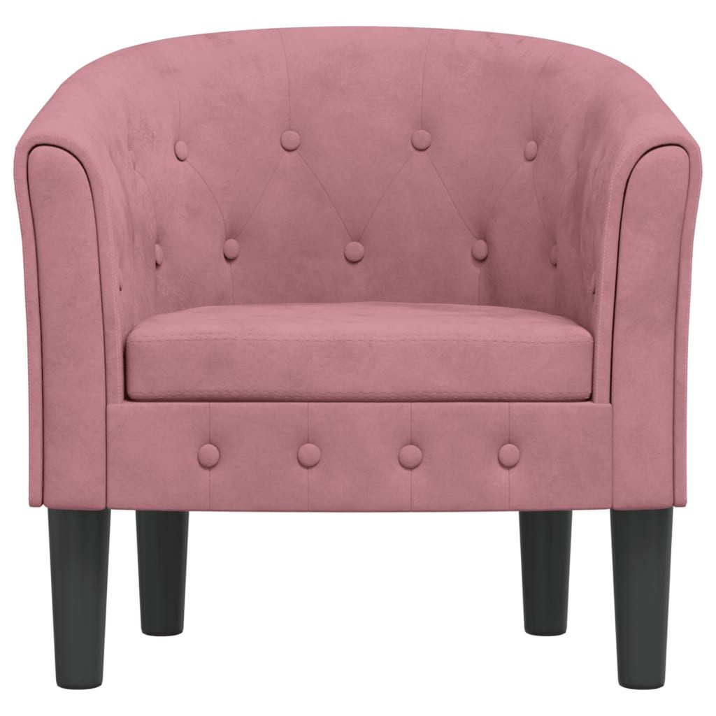 furnicato Cocktailsessel Moderner Clubsessel Rosa 70 x 56 x 68 cm mit Samtbezug und (1-St)