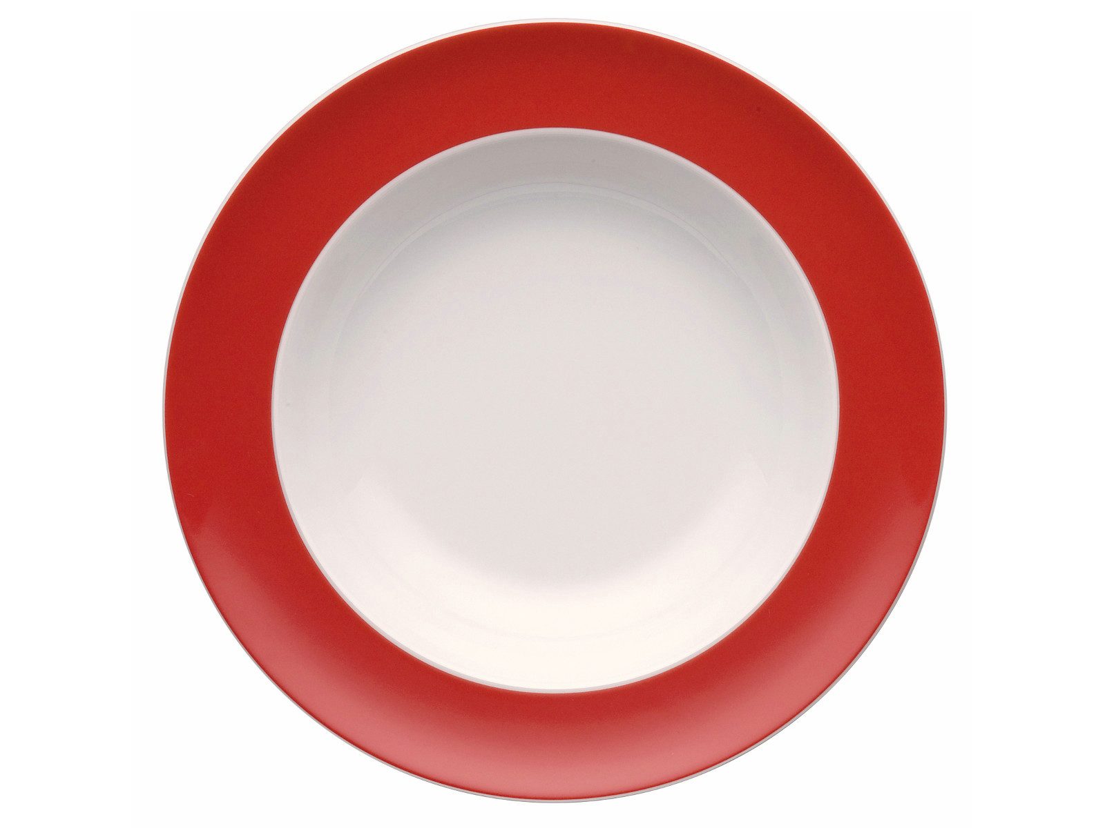 Thomas Porzellan Suppenteller Sunny Day New Red Suppenteller 23 cm, Teller Tief