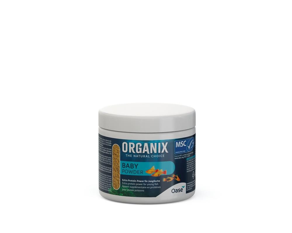 Fisch-Futterspender ORGANIX Baby Powder MSC Extra-Proteine für Jungfische 175 ml
