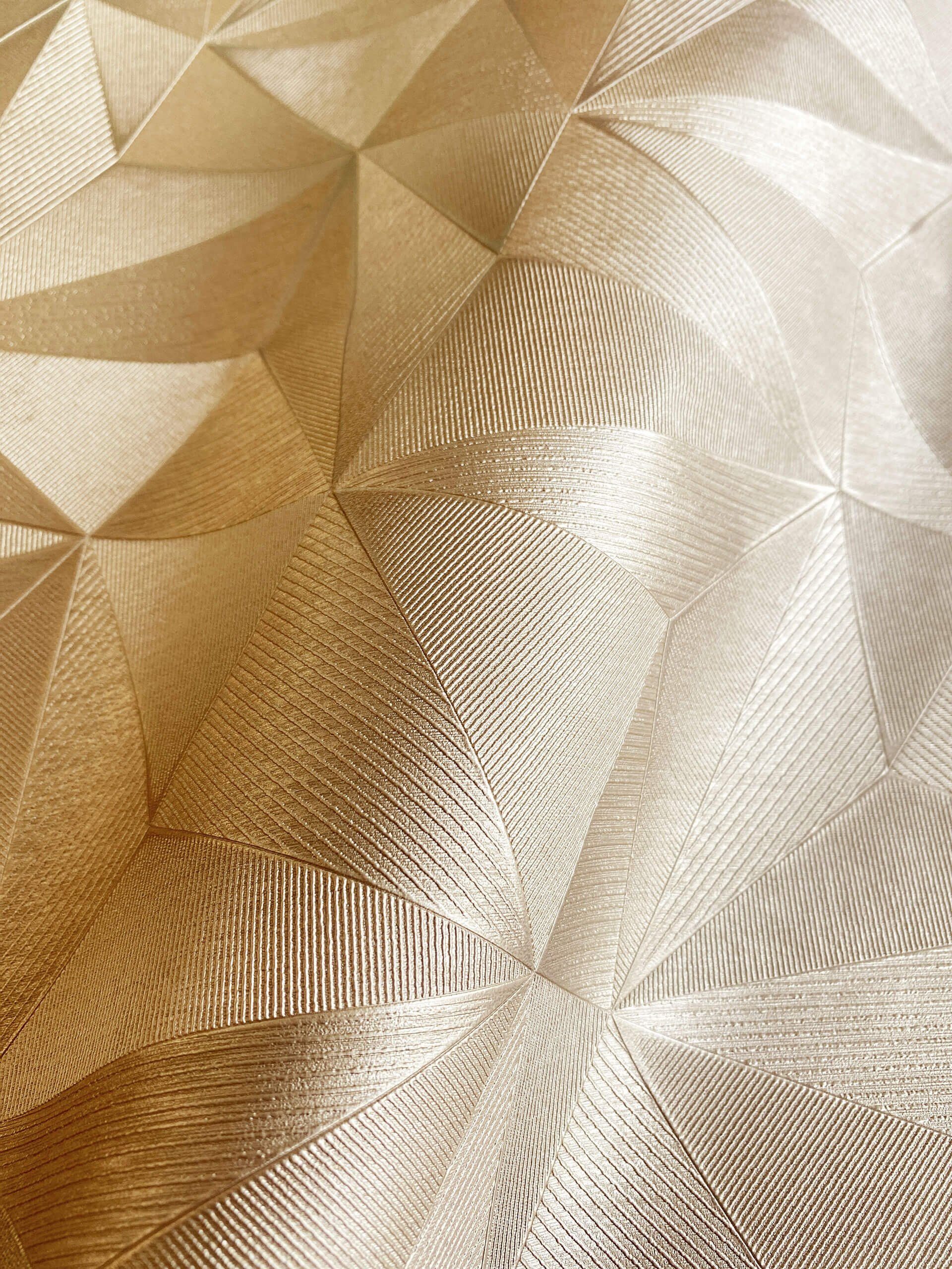 Newroom Vliestapete, Gold Tapete Glamour Glänzend günstig online kaufen
