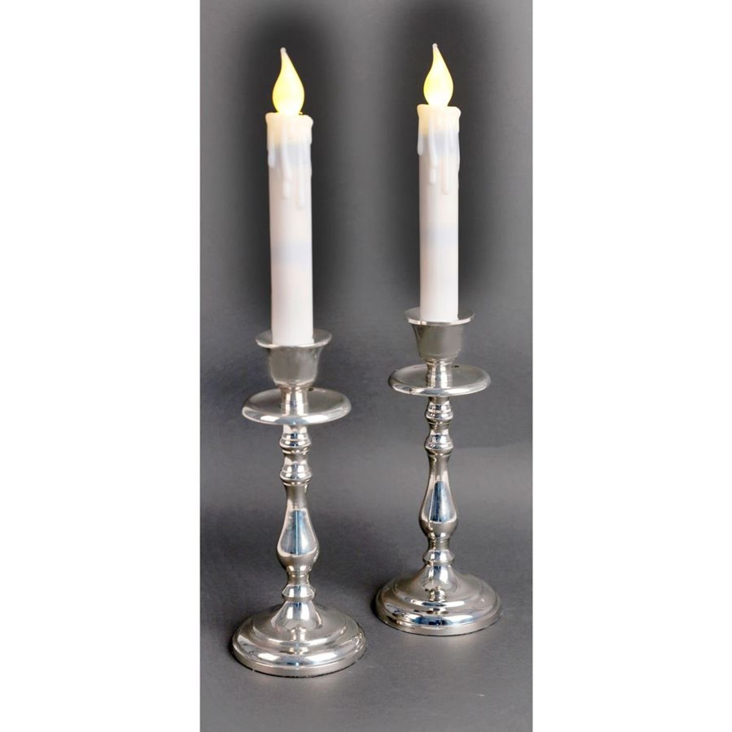 BURI Tafelkerze LED 2er-Set Tafelkerzen Flackerlicht mit Timer Spitzkerzen günstig online kaufen