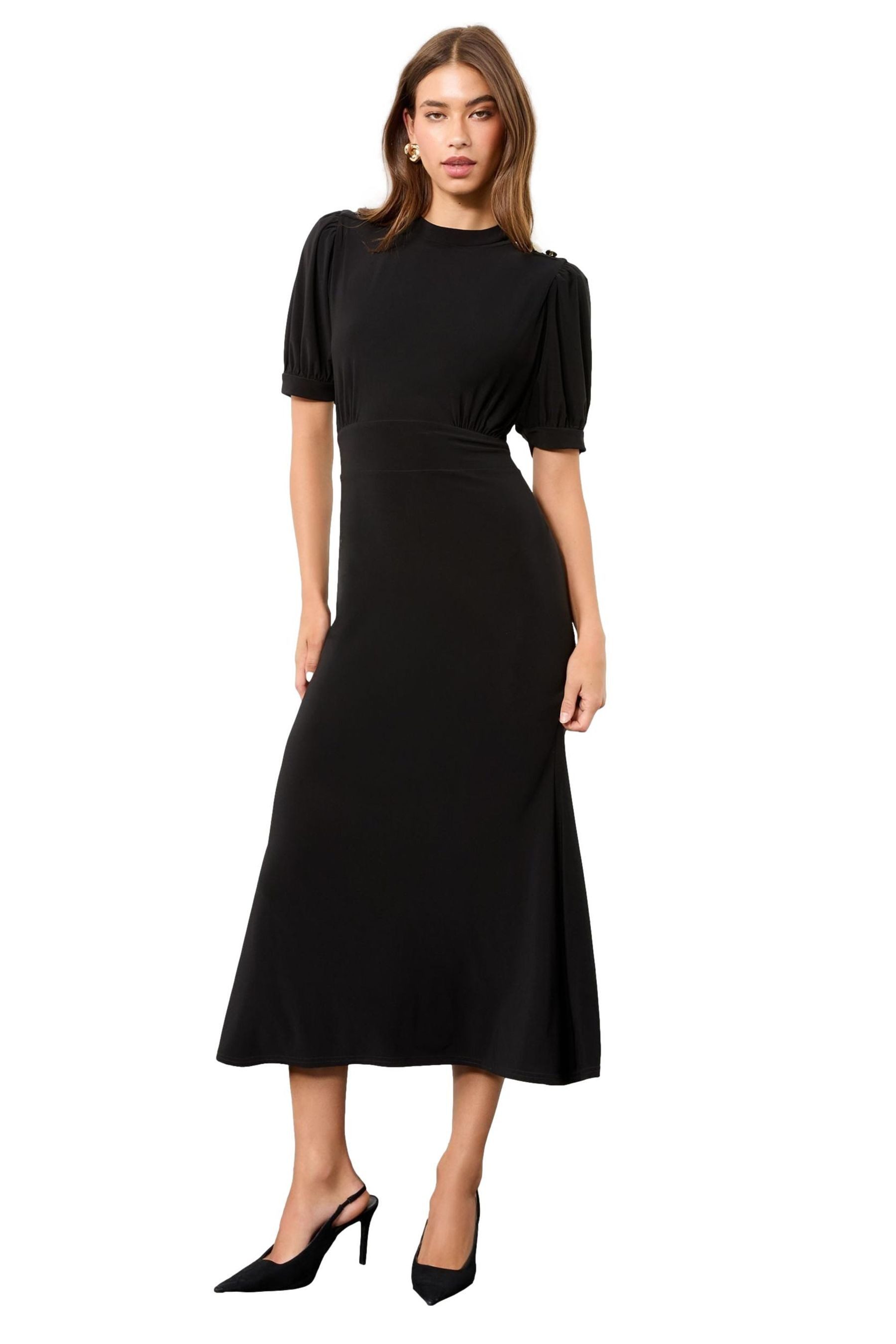 Midikleid Lipsy Jersey-Midikleid mit Uniformknöpfen, Petite