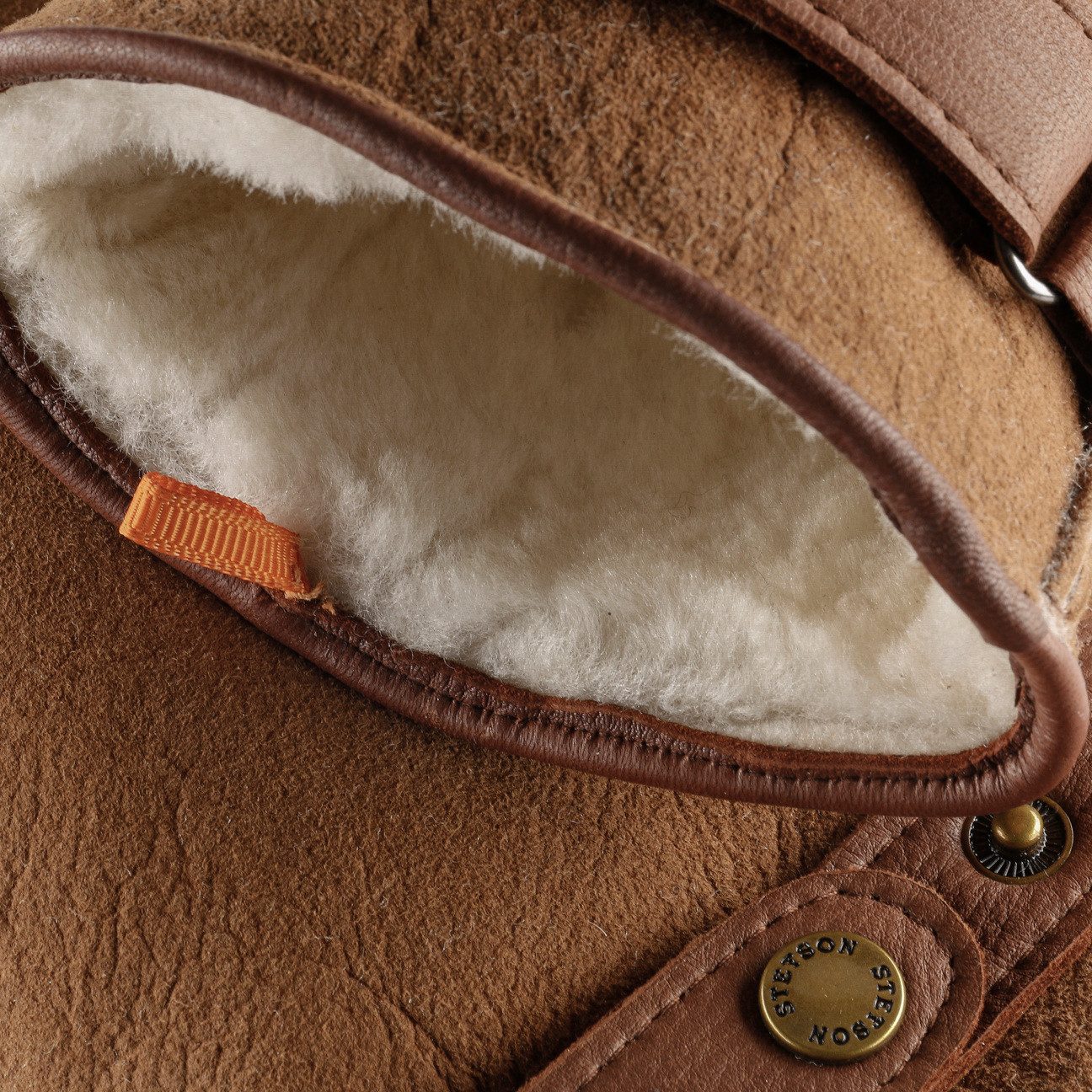 Stetson Lederhandschuhe (1-St) Fingerhandschuhe mit Futter