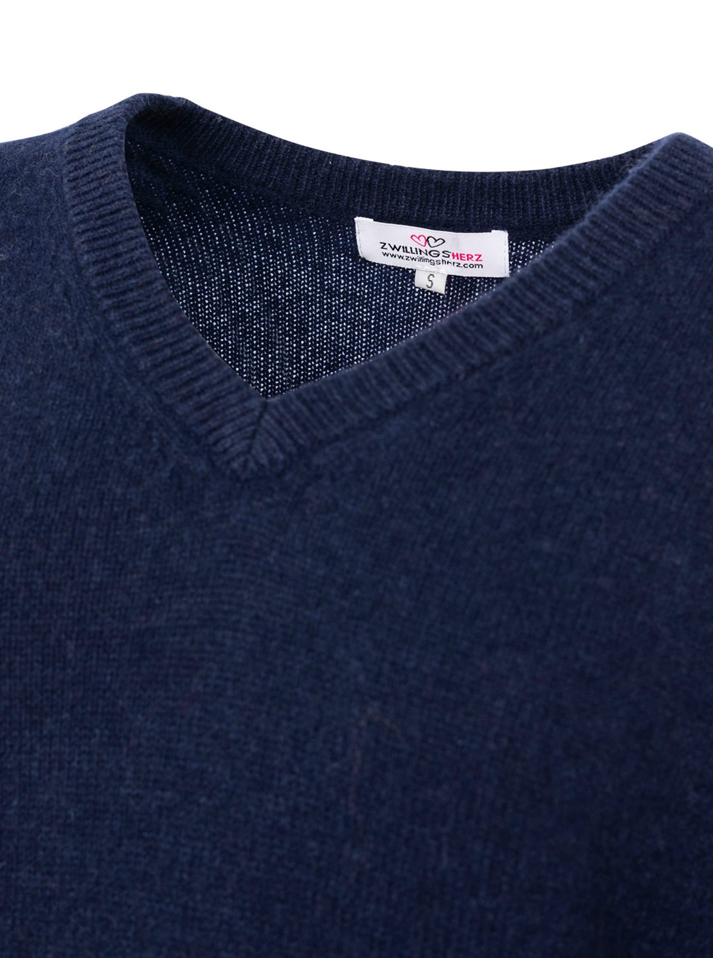 Zwillingsherz V-Ausschnitt-Pullover Loose 100 % Kaschmir