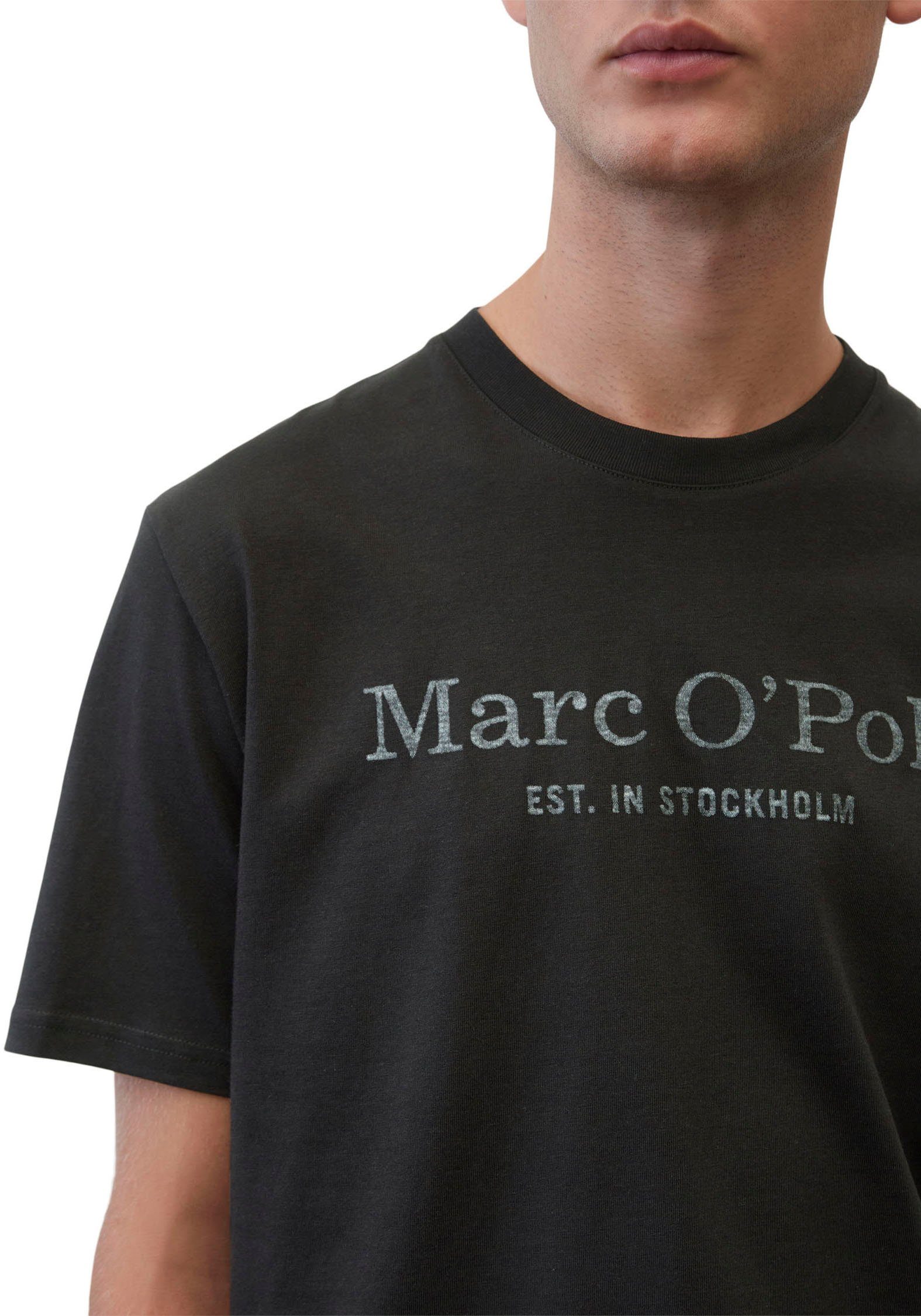 klassisches Logo-T-Shirt T-Shirt schwarz Marc O'Polo