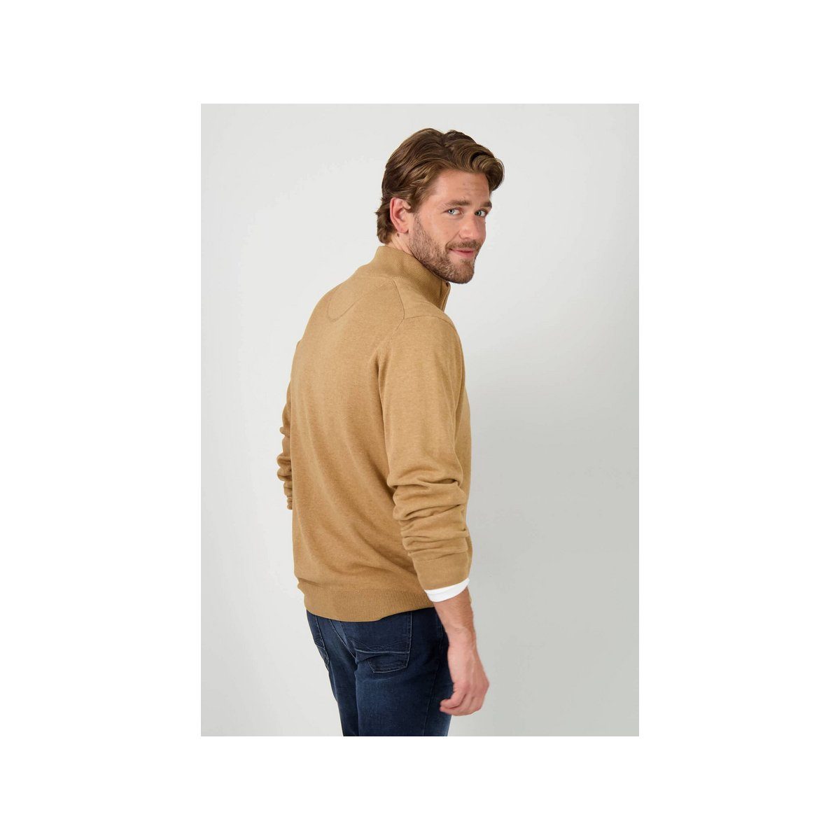 (1-tlg) camel regular V-Ausschnitt-Pullover FYNCH-HATTON fit uni 843