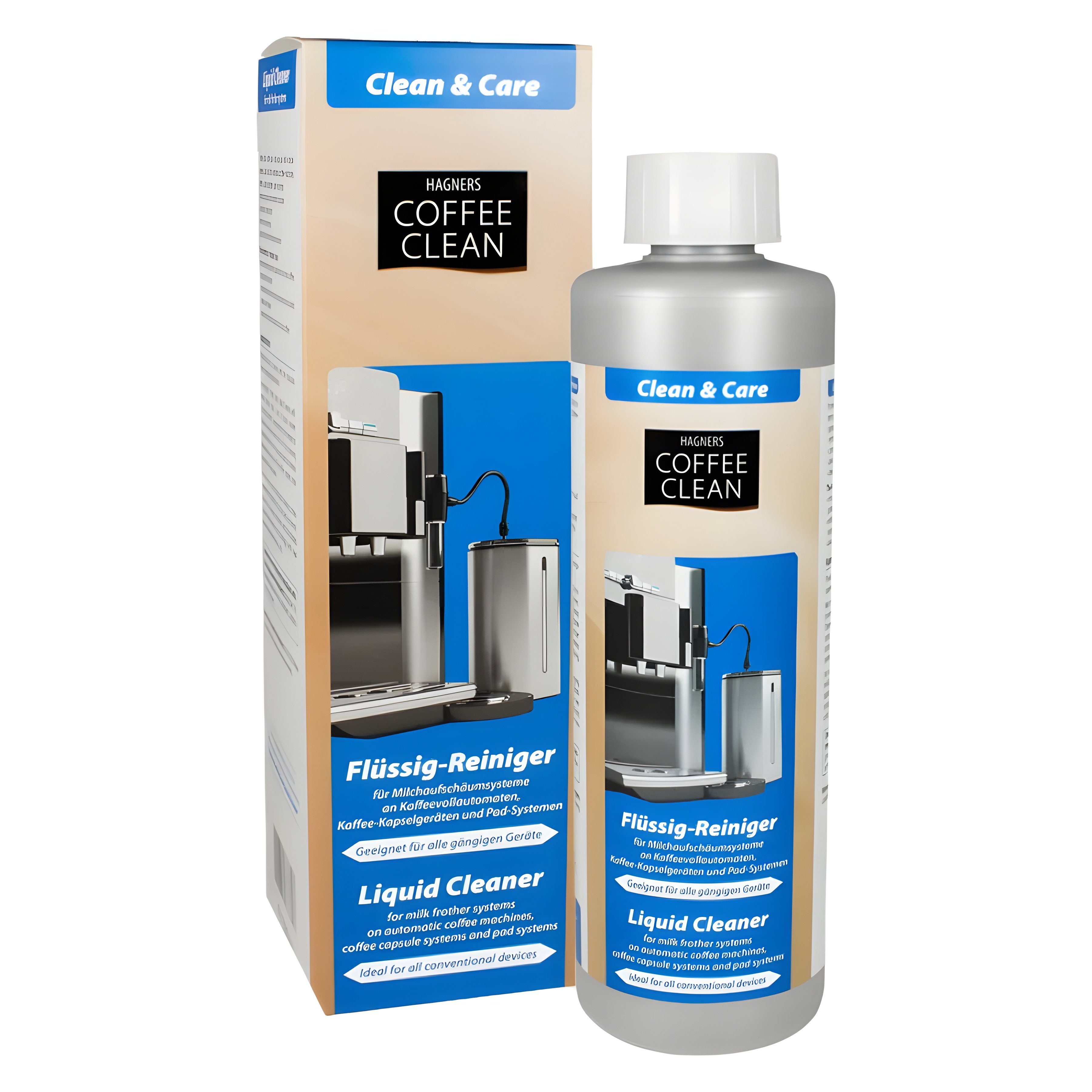 Sibastore Hagners Coffee Clean Kaffeevollautomaten Flüssigreiniger (1-St. geeignet für alle gängigen Geräte Reinigung von Milchaufschäumsystemen Flüssigreiniger Sauberkeit)