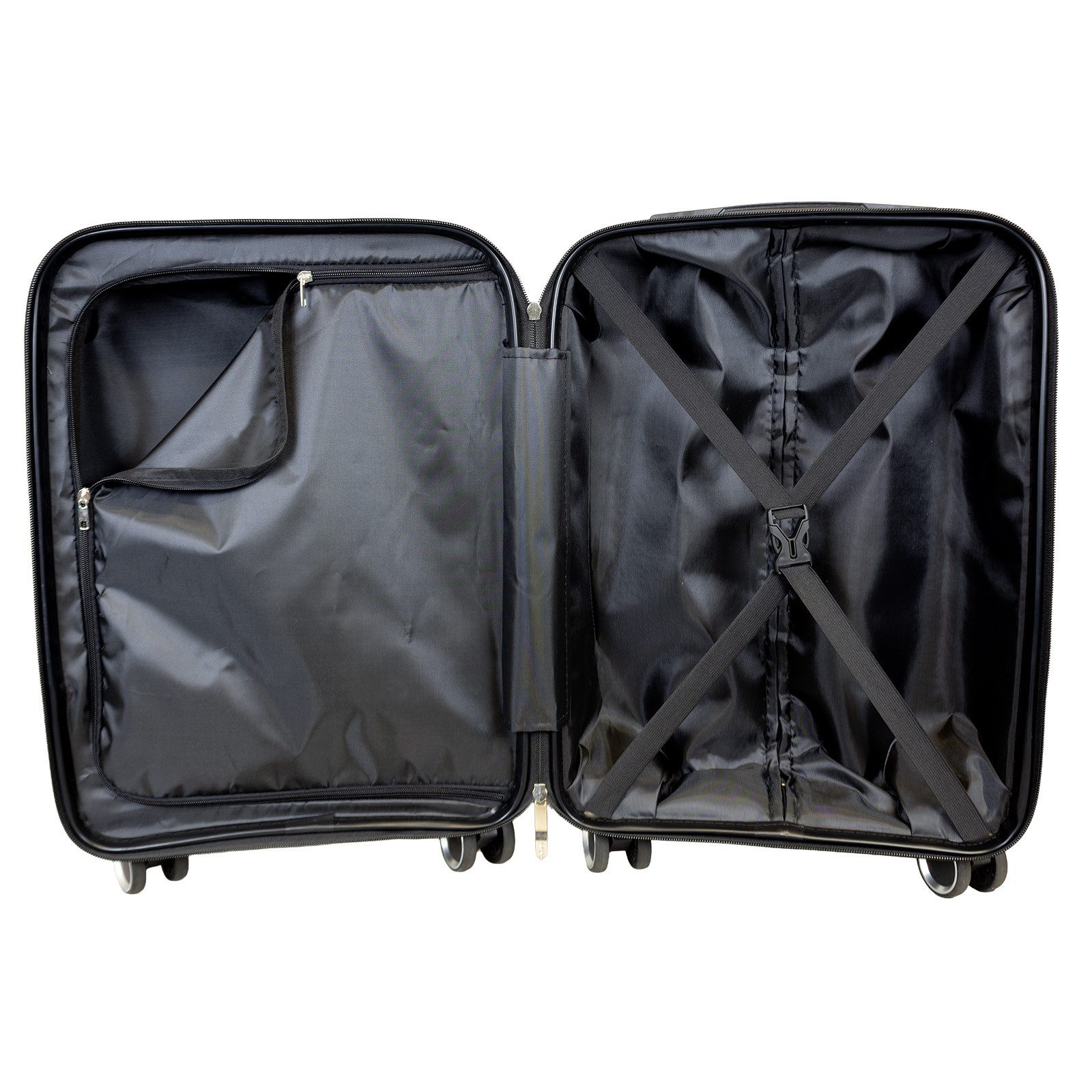 Trendyshop365 Hartschalen-Trolley Reisekoffer Aruba, verschiedene Farben und Größen, 4 Rollen, Polypropylen, extrem robust
