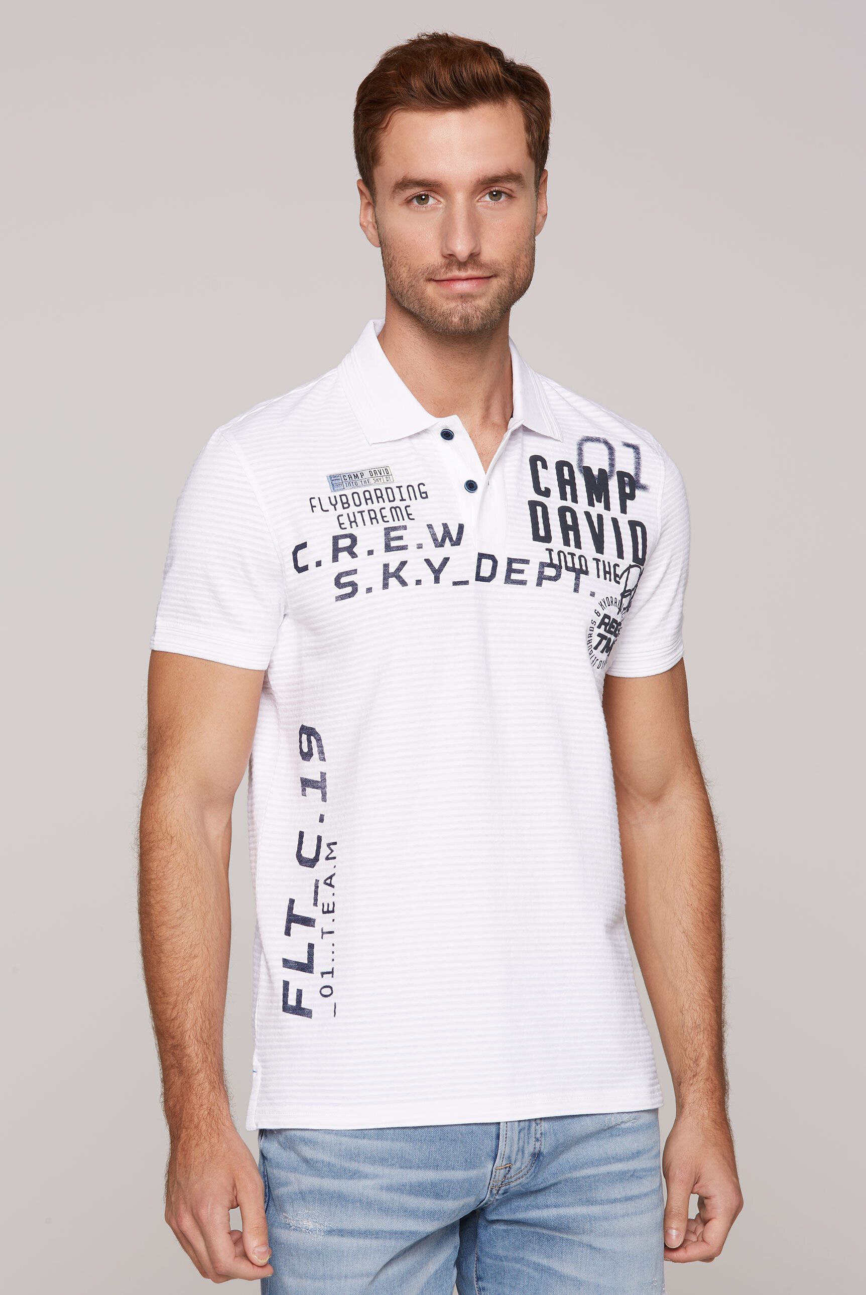 CAMP DAVID Poloshirt aus Baumwolle