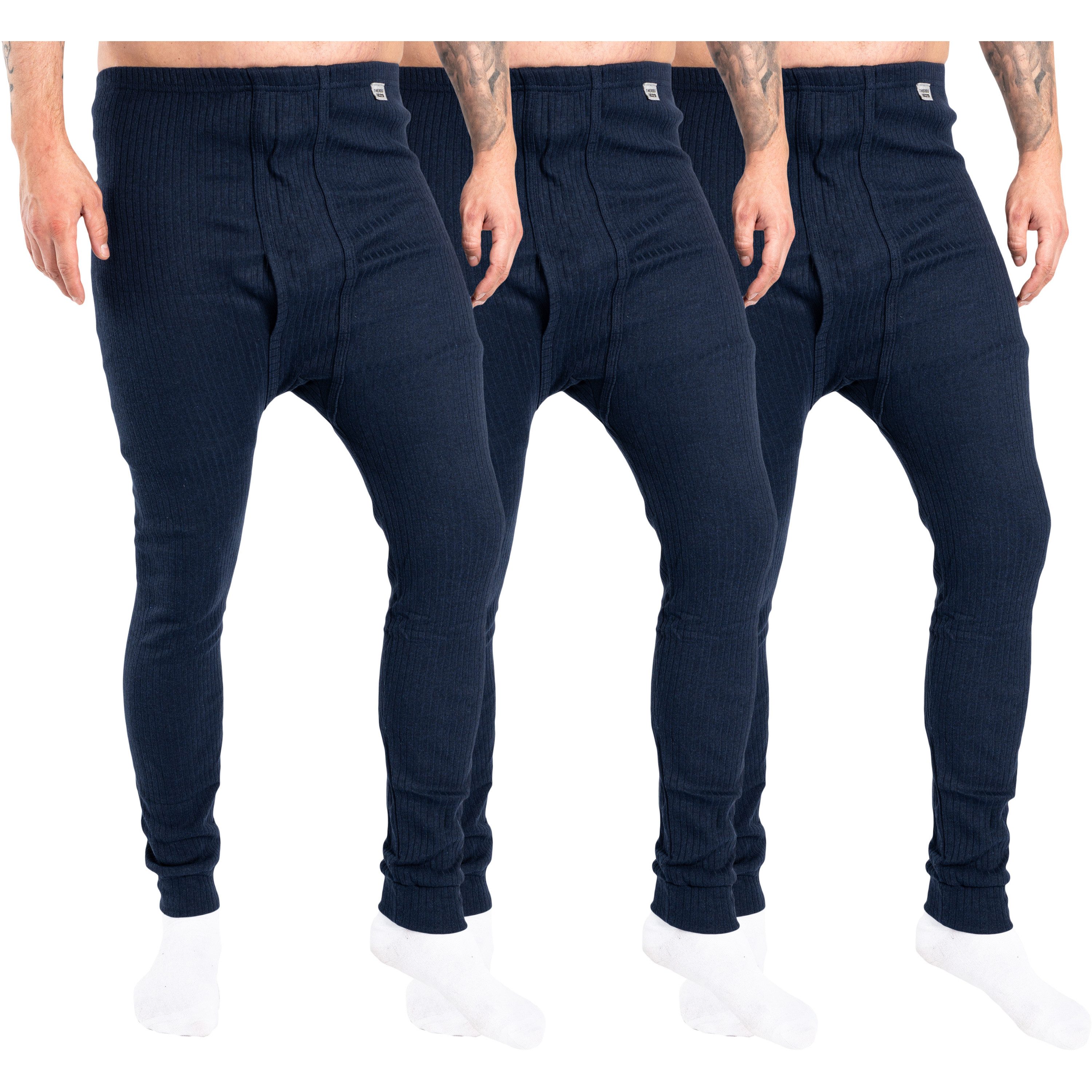 Thermounterhose Thermounterhose 3er Pack Thermo Unterwäsche Herren lange Unterhosen