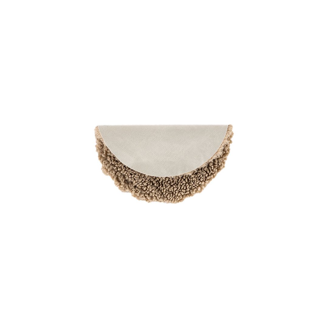 Katy Sitzkissen Ø34 cm Kunstleder beige., Venture Home