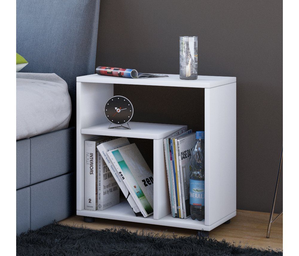VCM Couchtisch Beistelltisch Wohnzimmer Zeito H. 55 x B. 50 x T., Holz Beistelltisch
