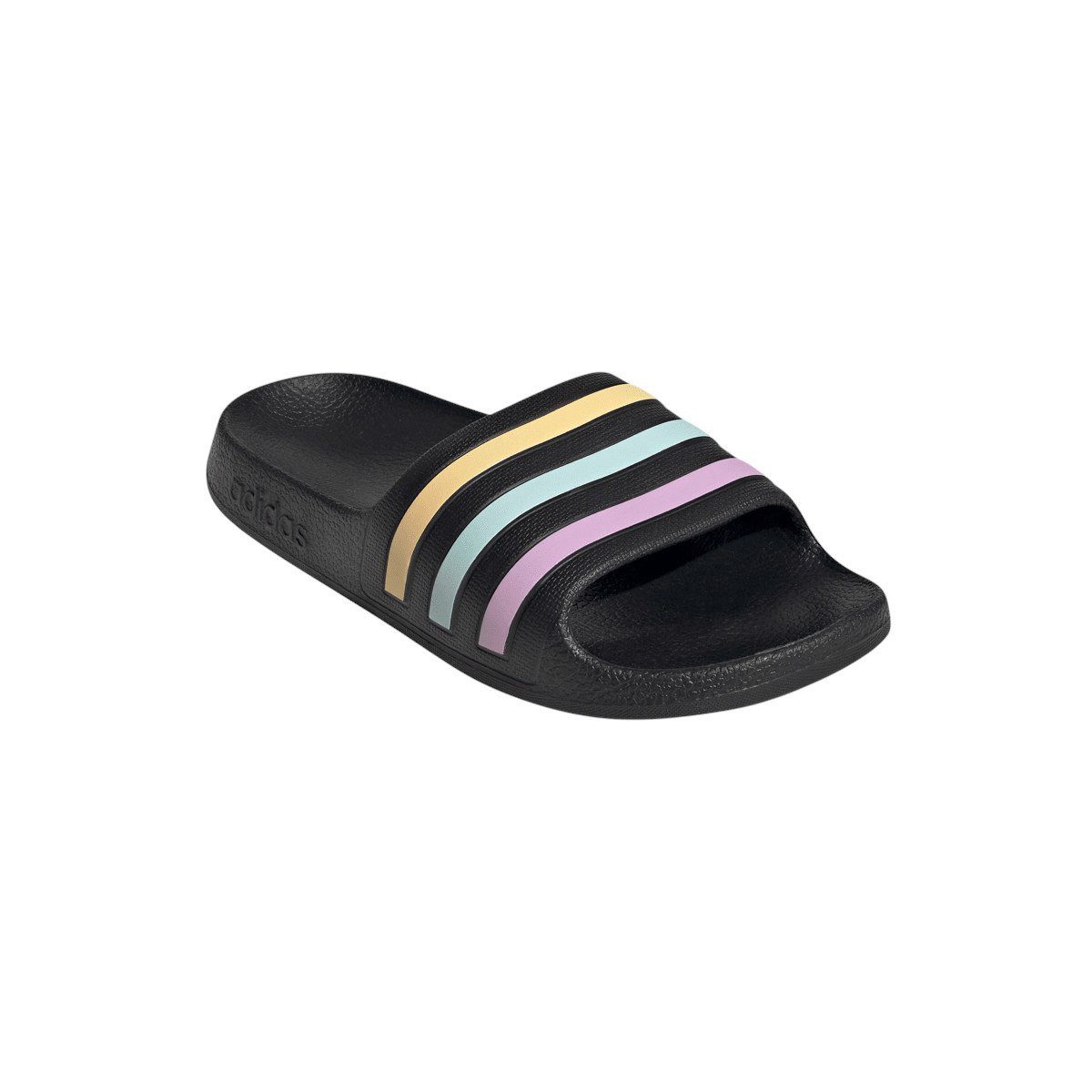 Adilette Aqua schwarz/bunt Kinder - 1 Paar Badeschuh