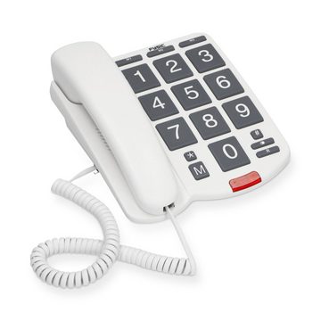 Fysic FX575 Festnetztelefon (Kabel -Festnetztelefon für Senioren, große Tasten und Klingellicht)